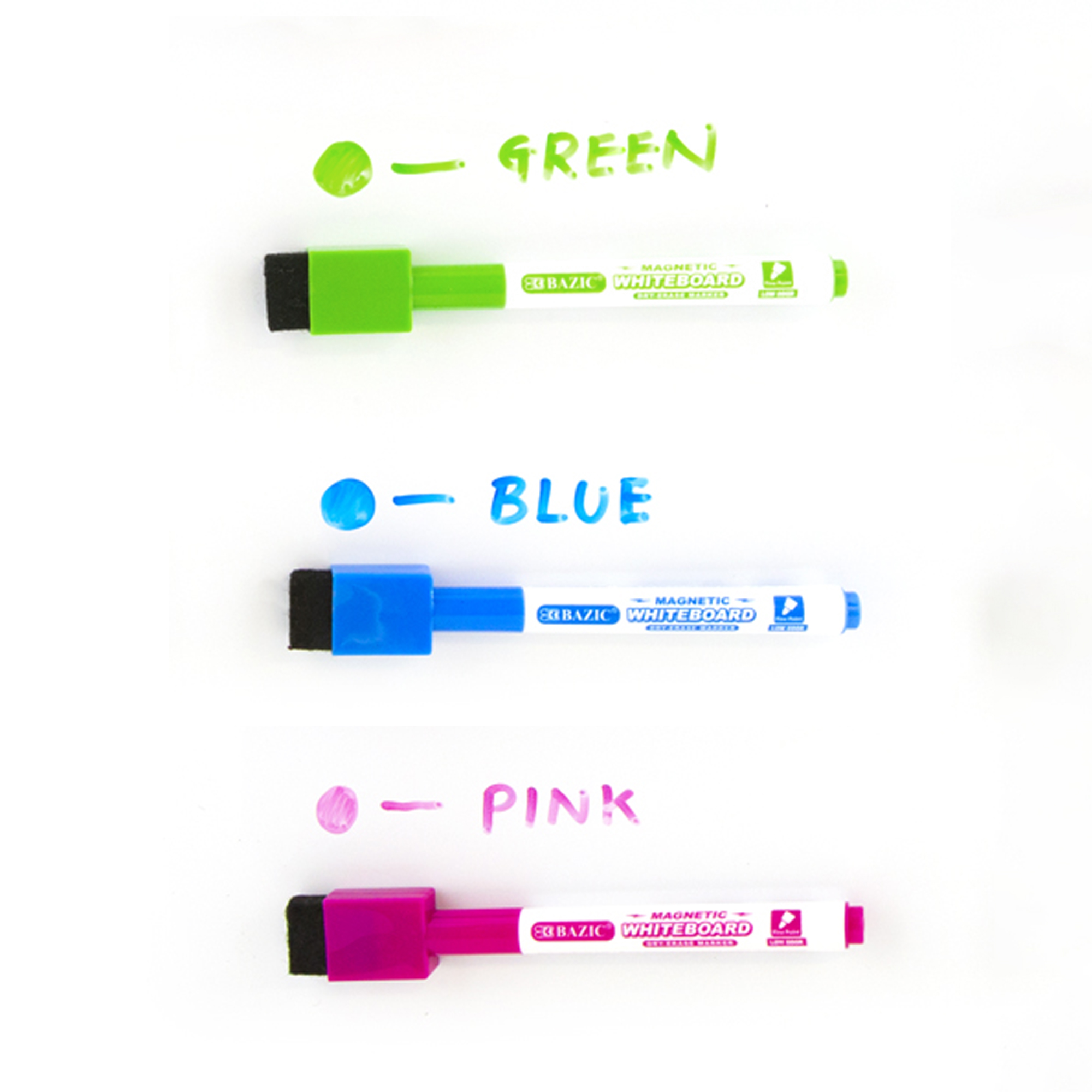 BAZIC Assorted Color Fine Tip Dry-Erase Marker (6/Pack) - CRAFTLITS