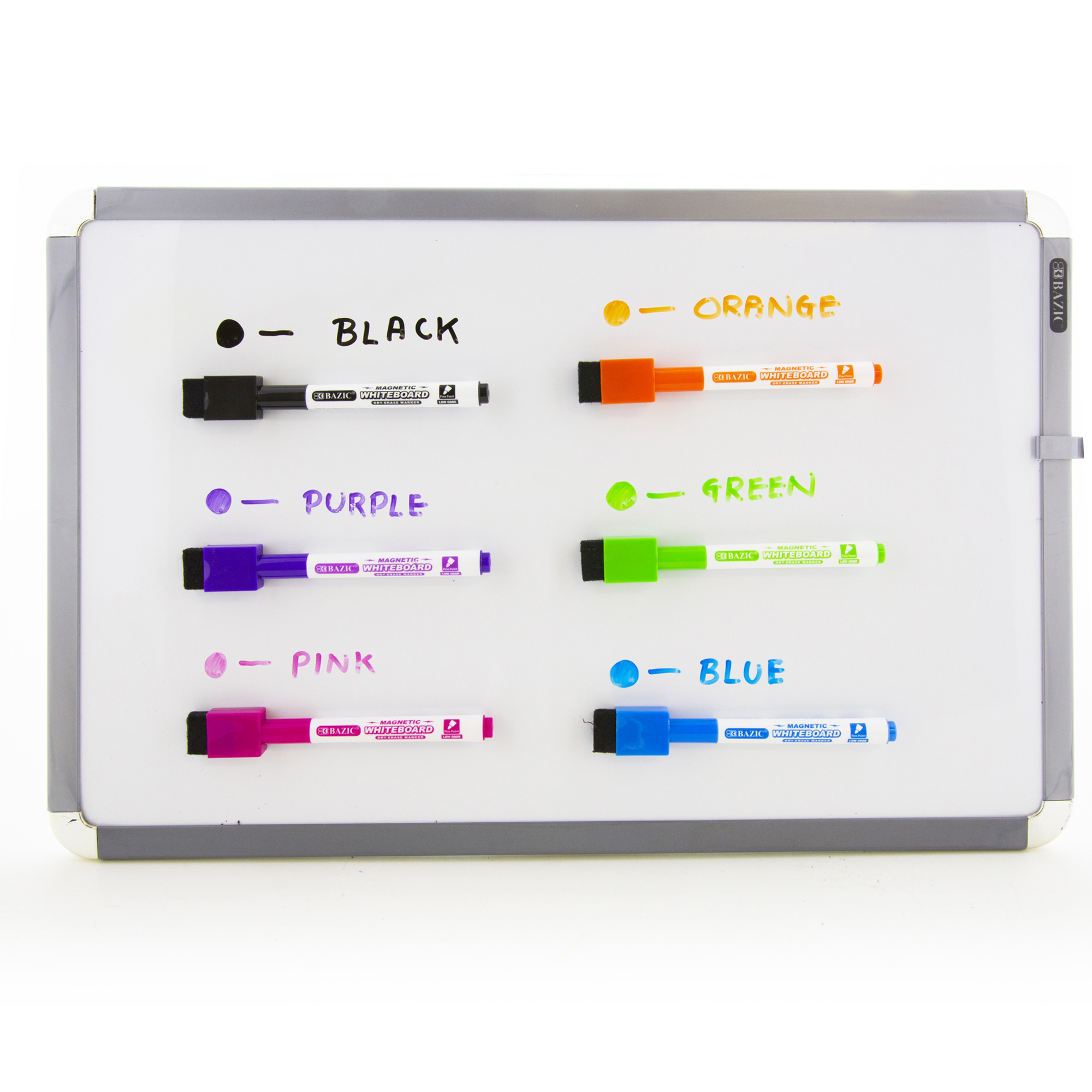 BAZIC Assorted Colors Magnetic Dry-Erase Markers (6/Pack) Bazic 