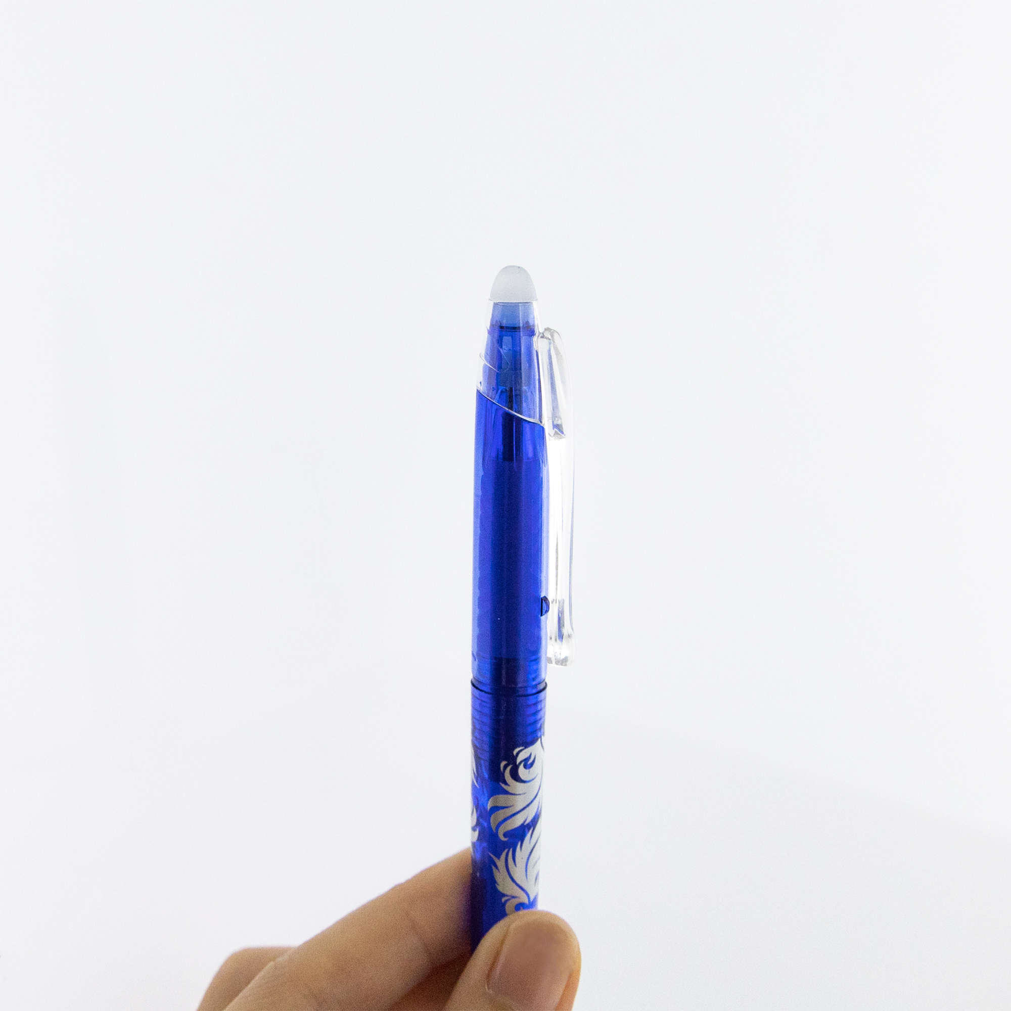 24 Bulk Frizz Blue Erasable Gel Pen With Grip - at