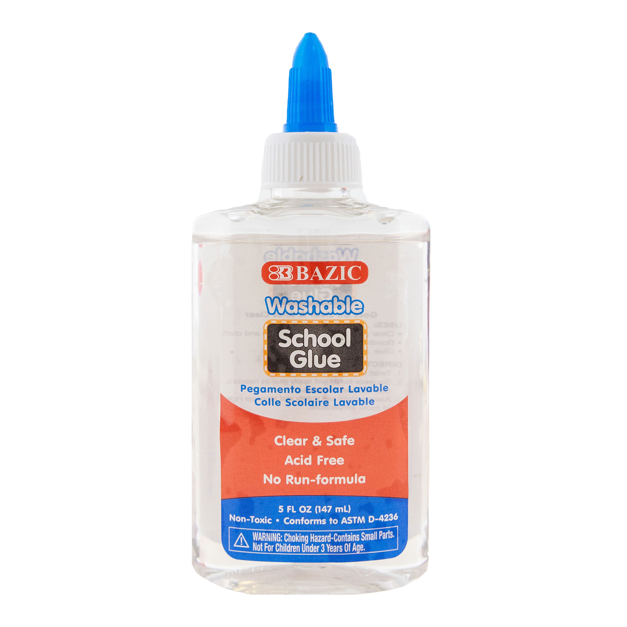 Liquid School Glue, Clear, Washable, Great for Making Slime, 1