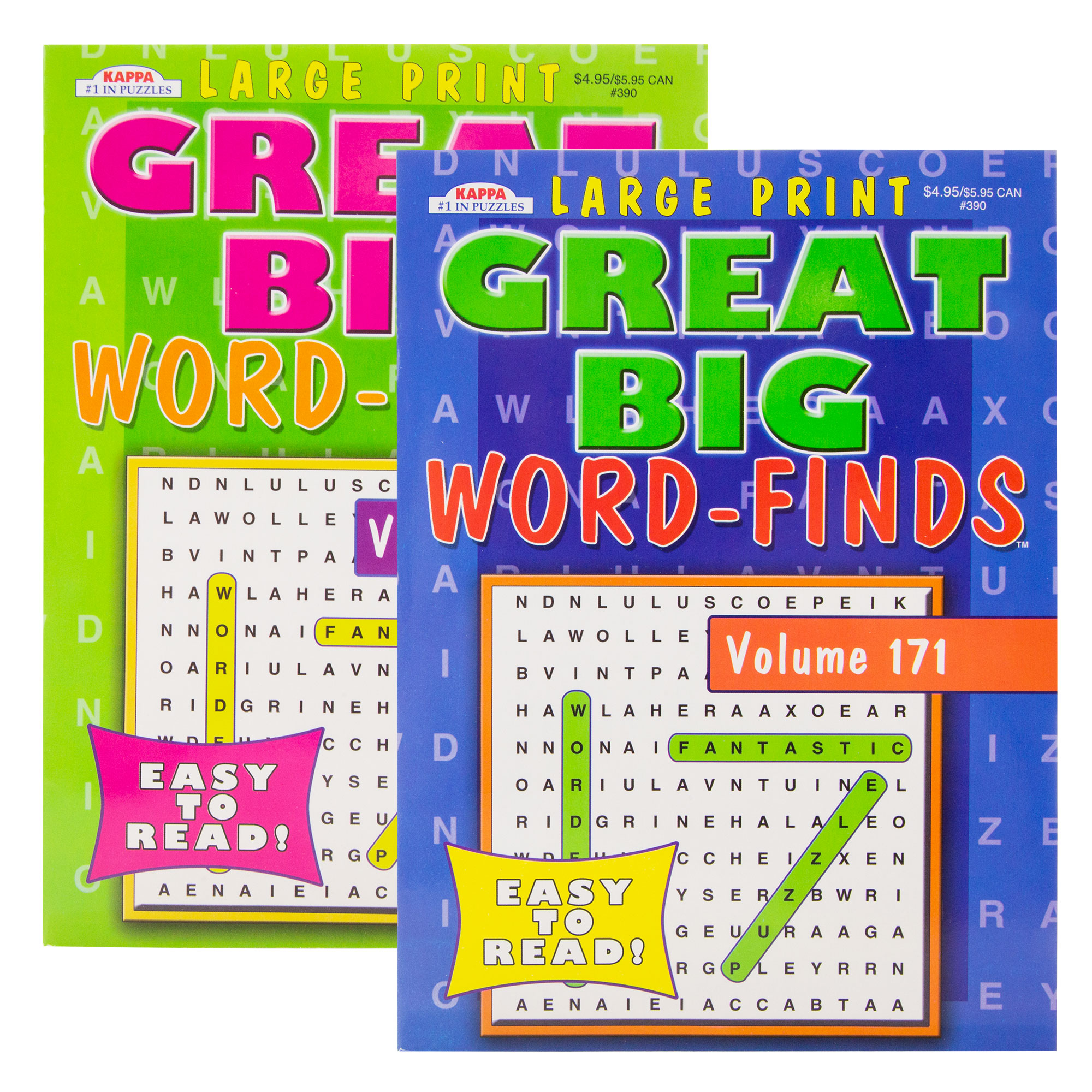 voor de helft levend Snazzy KAPPA Large Print Great Big Word Finds Puzzle Book Bazic Products