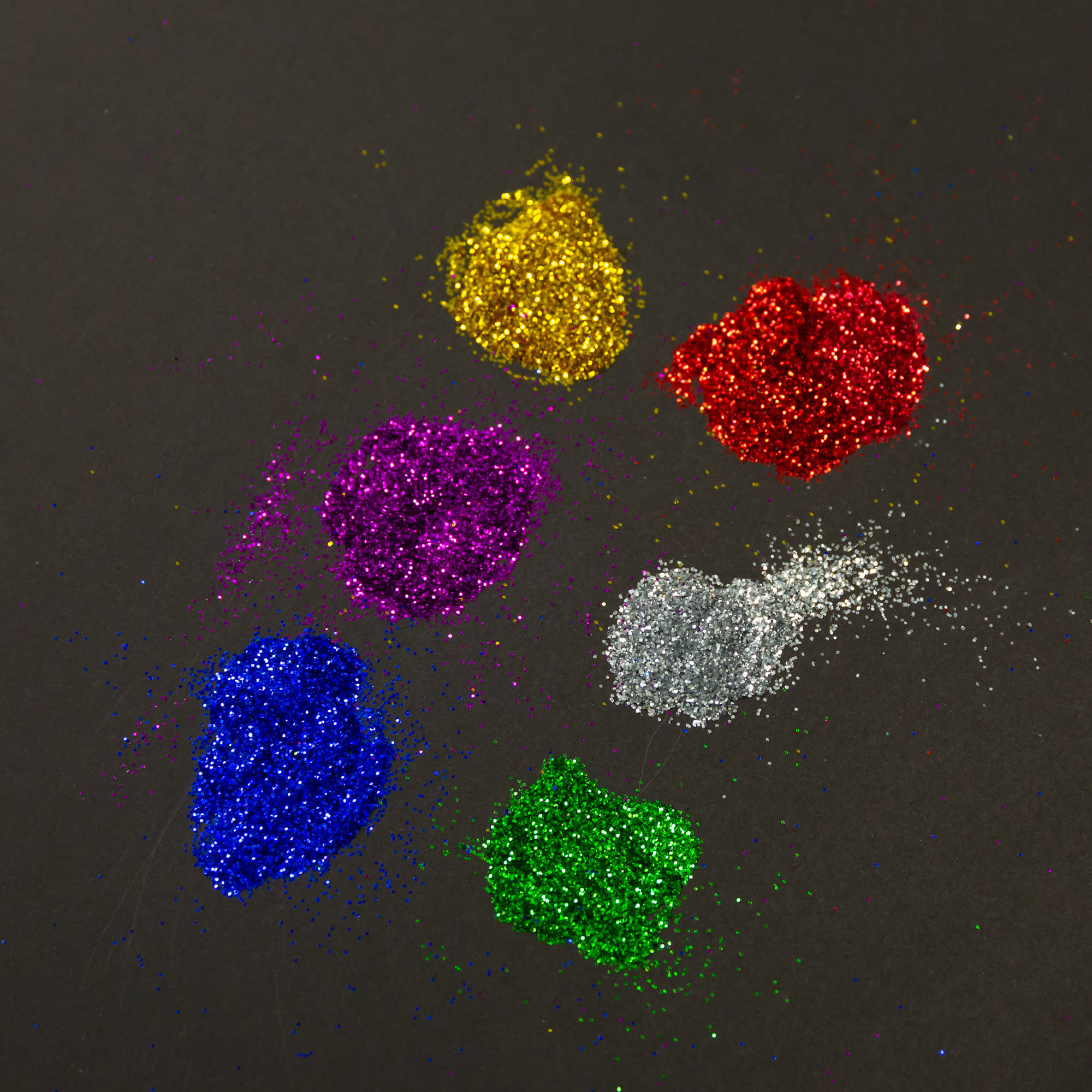 BAZIC 0.28 oz (8g) 4 Primary Color Glitter Shaker Bazic Products