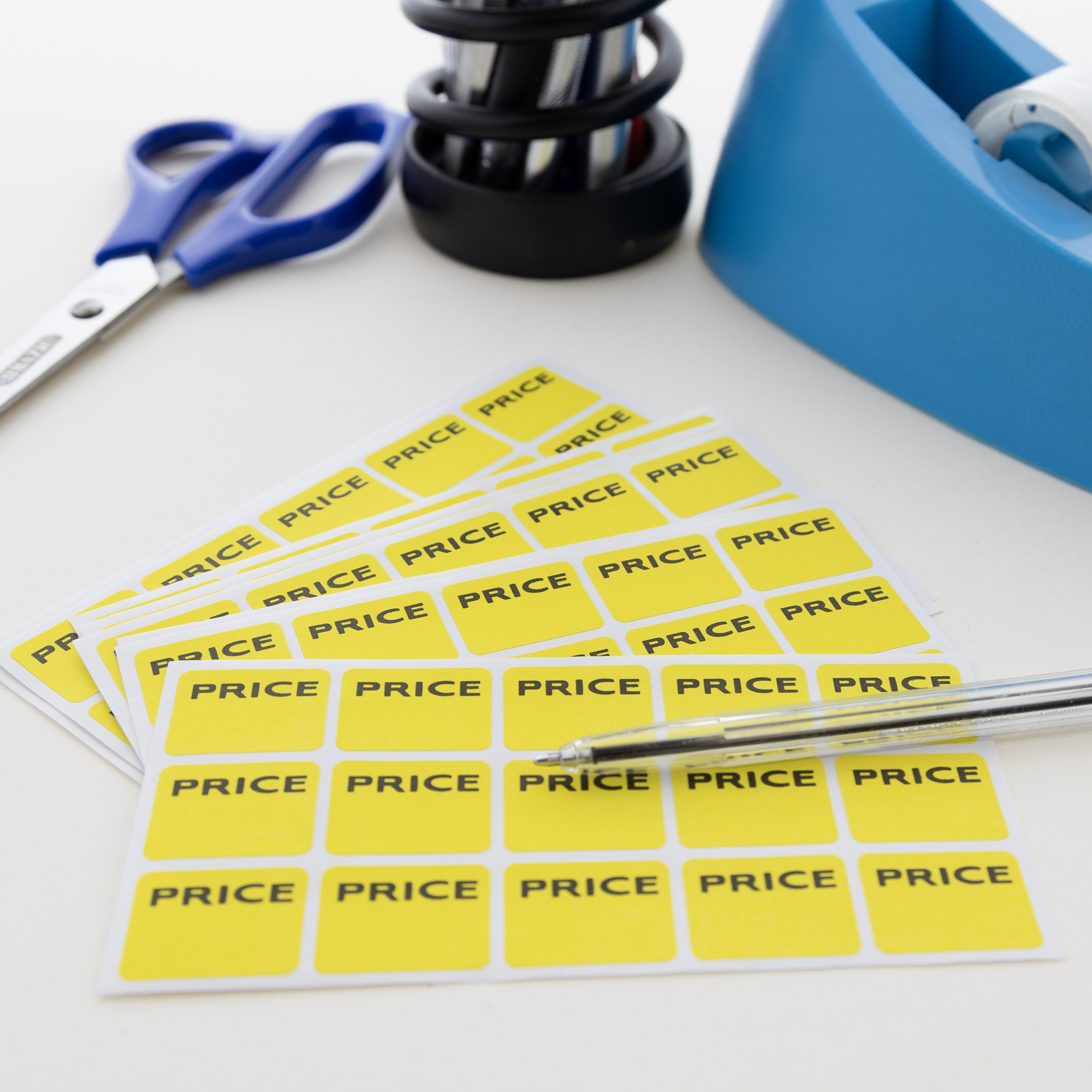 300 Price LABELS Removable Self Adhesive Pricing Yellow Color Tag