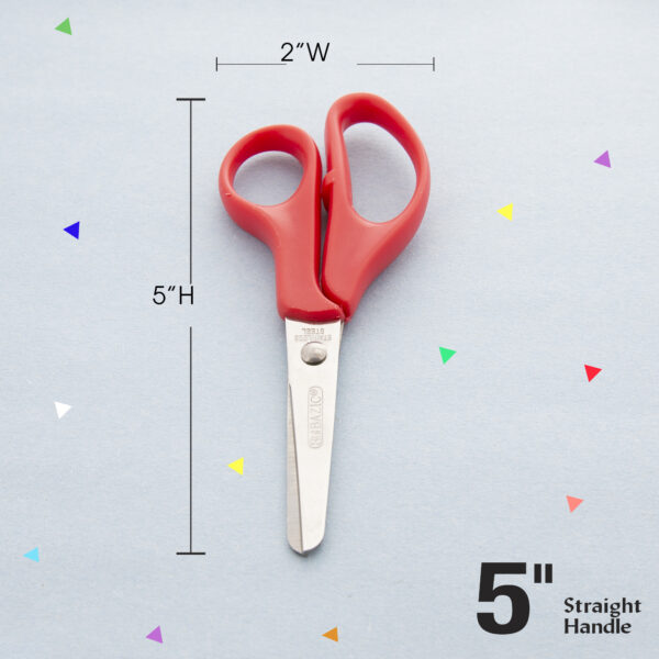 Wholesale Safety Scissors - 5, Assorted Colors, Blunt Tip
