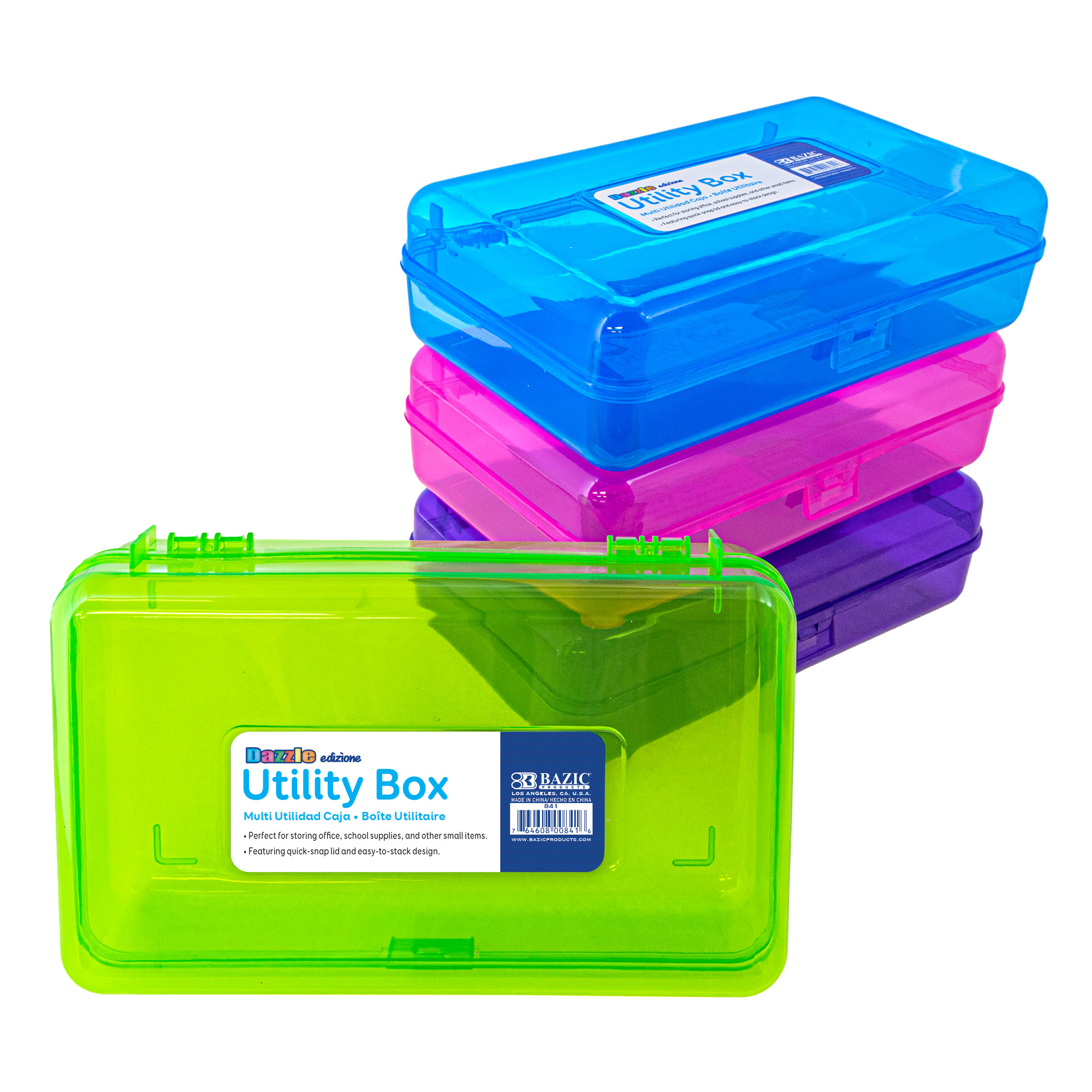 BAZIC Bright Color Multipurpose Utility Box Bazic Products