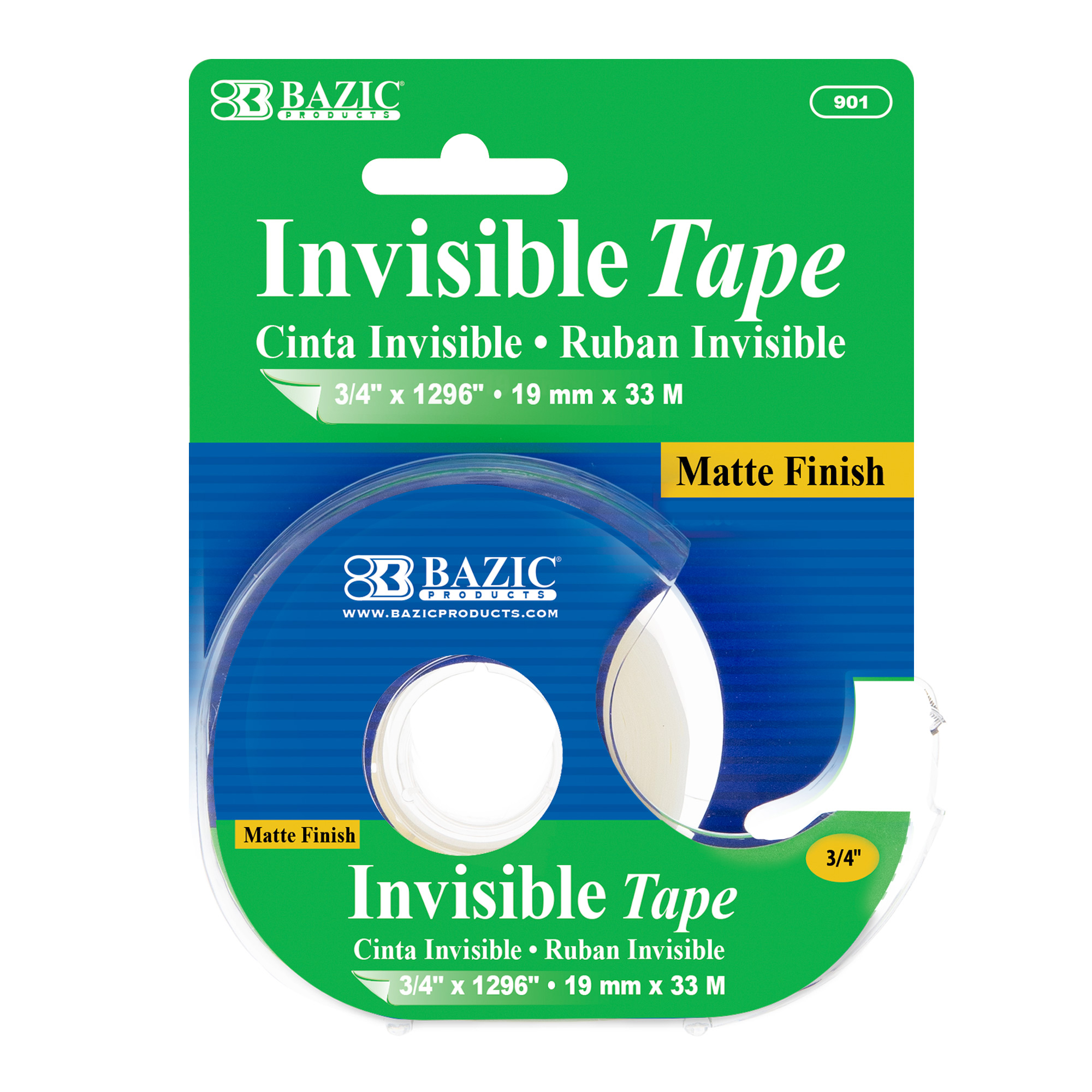 Staples Invisible Tape 3/4 x 1296 in 6 #52380 QTY 