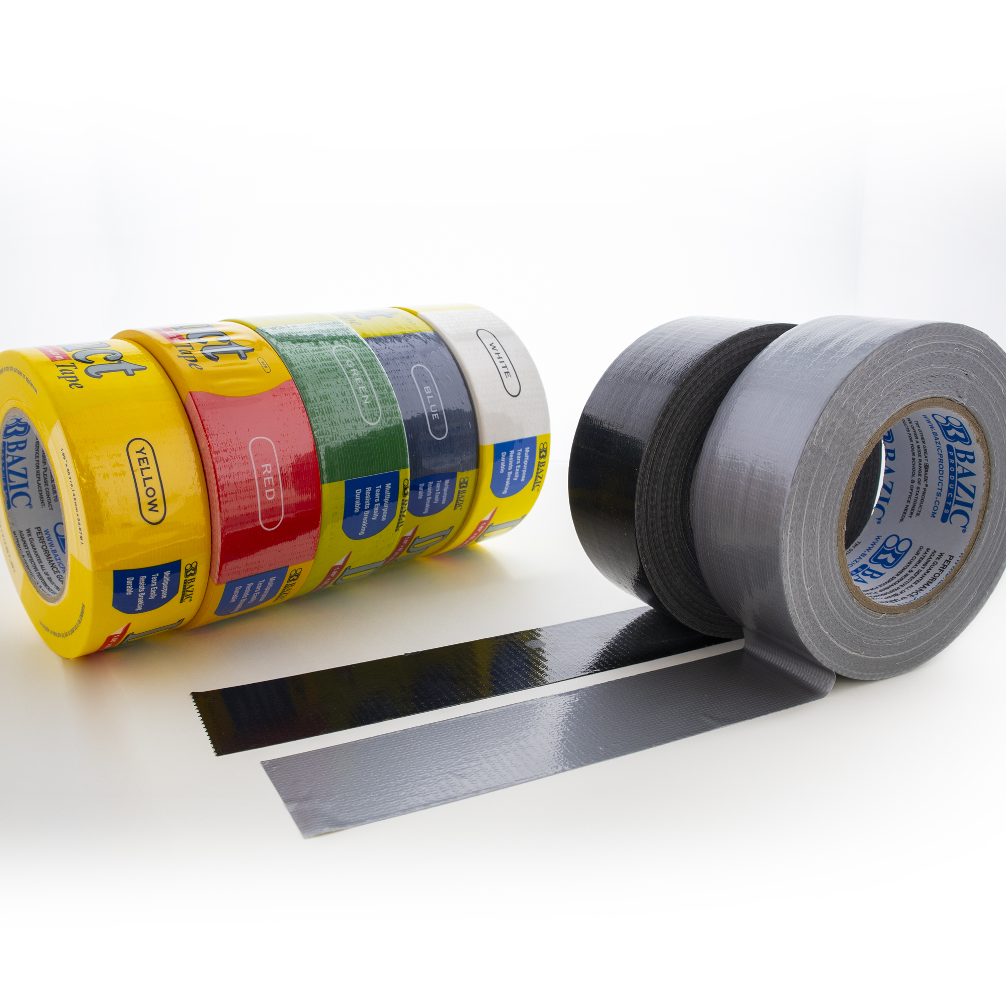 BAZIC 1.88 X 10 Yard Assorted Fluorescent Colored Duct Tape Bazic Products