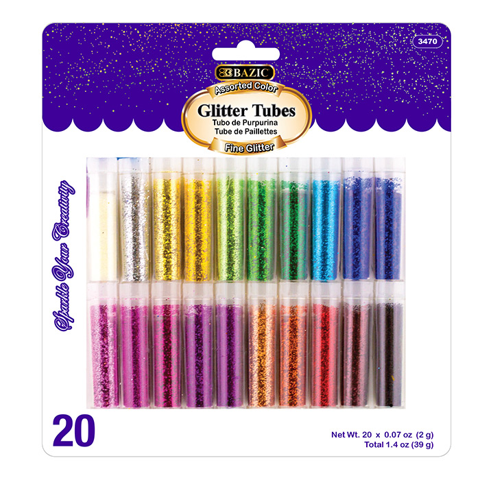 2G Glitter Tubes (20/Pack) 24 / Box