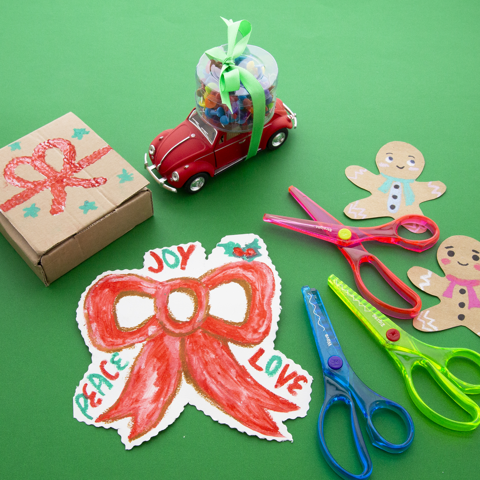 Kids Scissors, 5'' Safety Scissors for Kids, 4Pcs Children Scissors with  Cover B