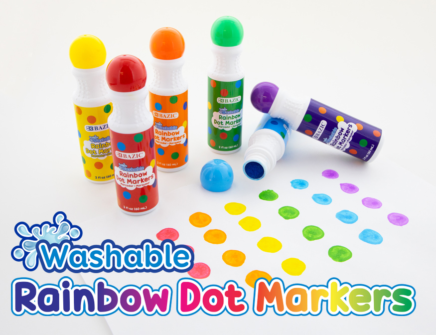 just-in-washable-rainbow-dot-markers-bazic-products-bazic-products