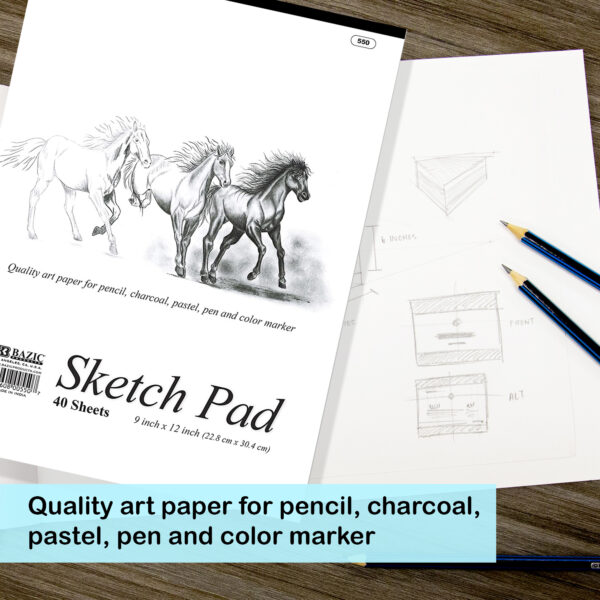 Kids Sketchbook - 9 x 9 - 40 Sheets - Case of 12