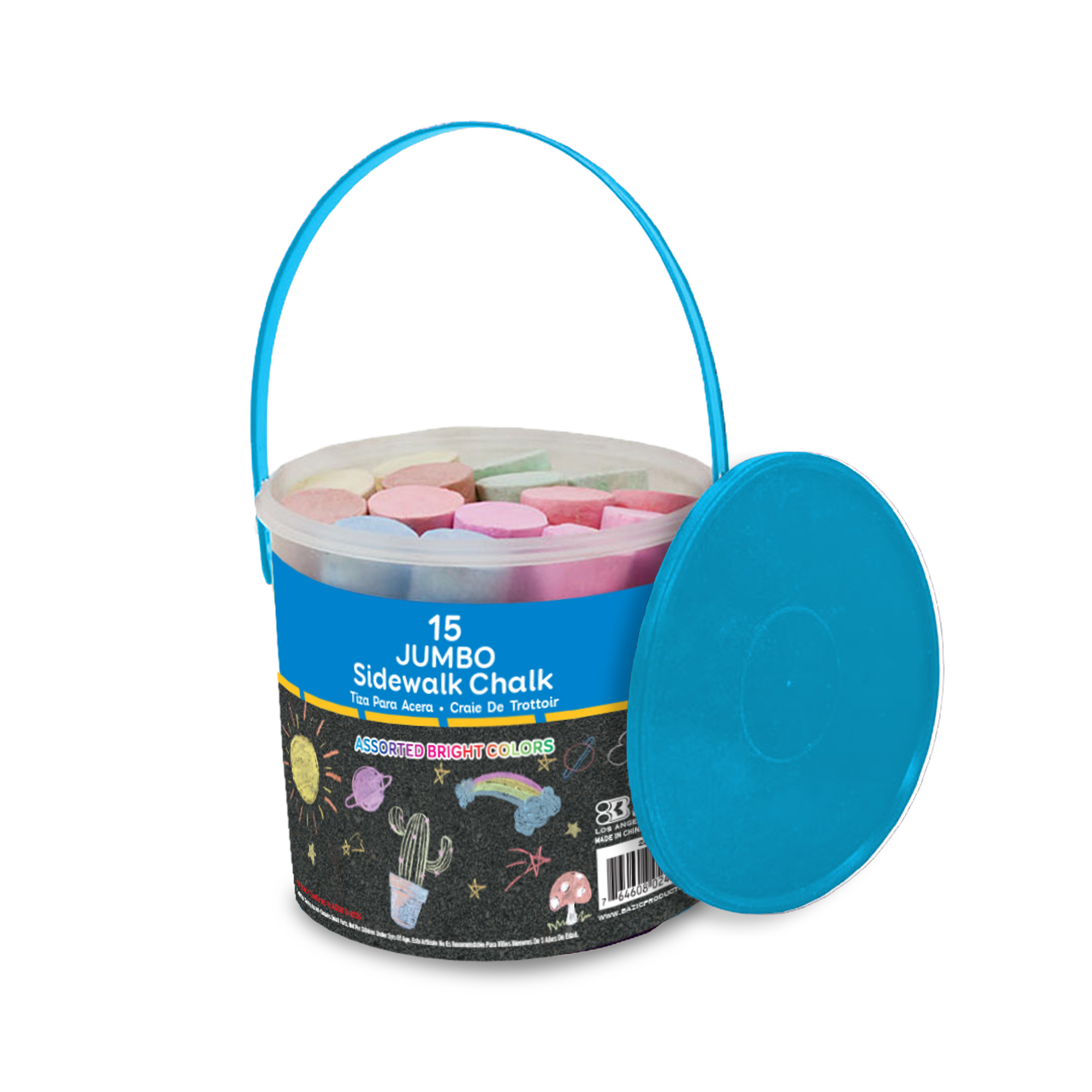 BAZIC Jumbo Color Chalk (15/Bucket) Bazic Products
