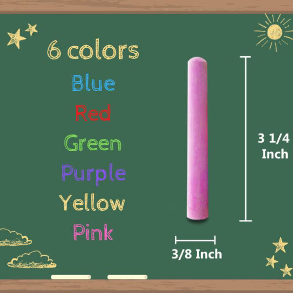Colorations Colored Dustless Chalk - 12 Pieces (Item #CCLCH)