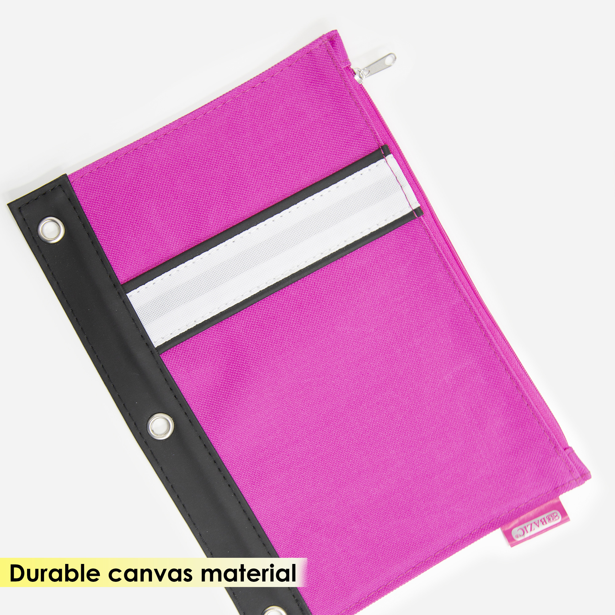 6PK 3-Ring Pencil Pouches-Bright Color Pencil Pouch for 3-Ring Binder Pen  Holder 