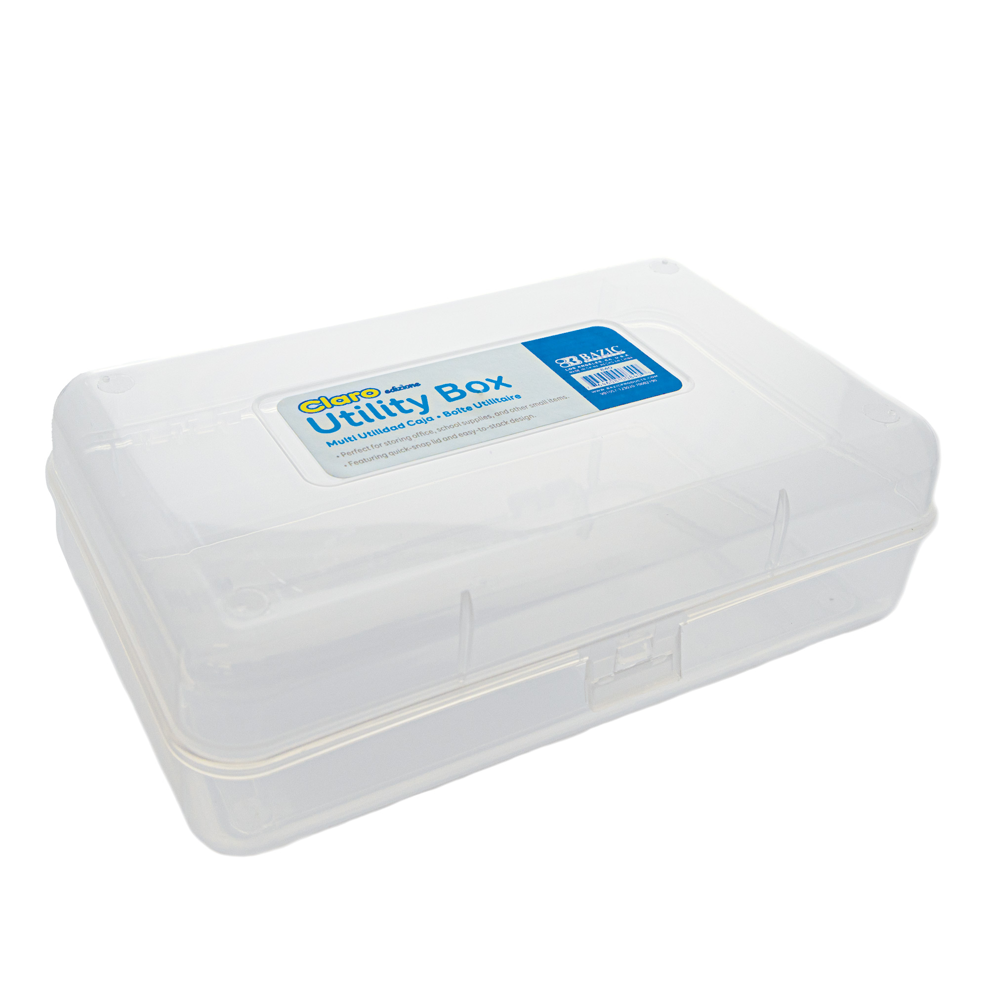 Clear Light Blue and White Plastic Multipurpose Box, Ideal for
