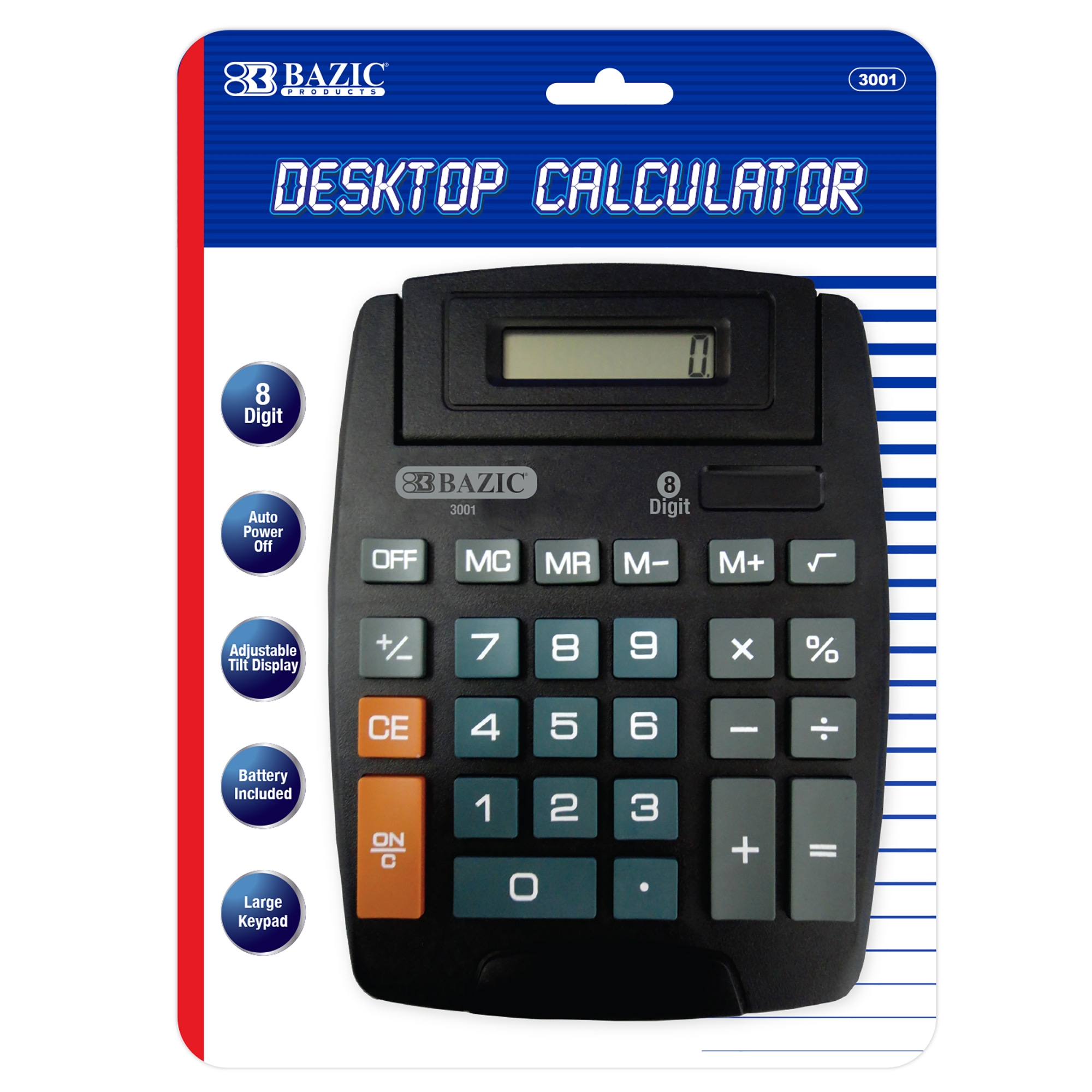Initiative 8 stellige Semi Desktop Calculator