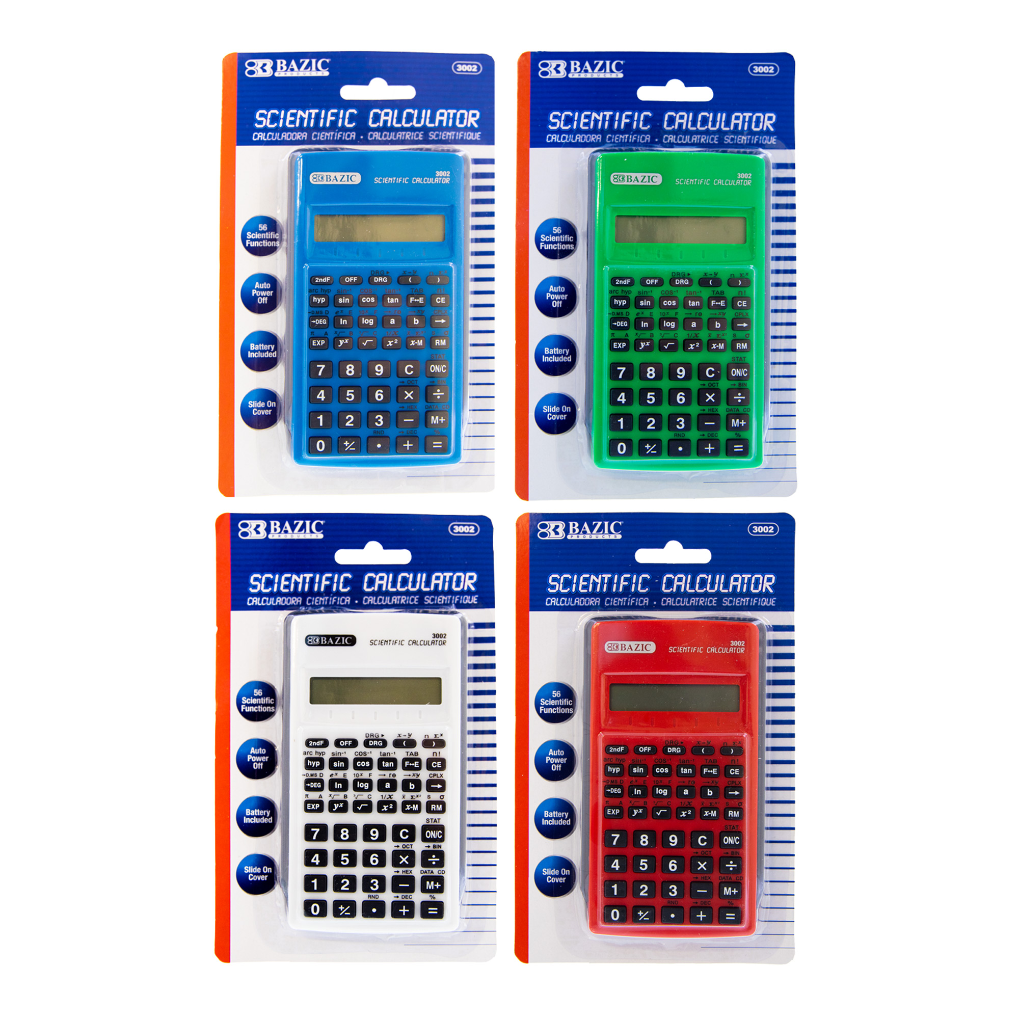 2-line Display Engineering Calculator red for High School Students College Students and Professionals Scientific Calculator 