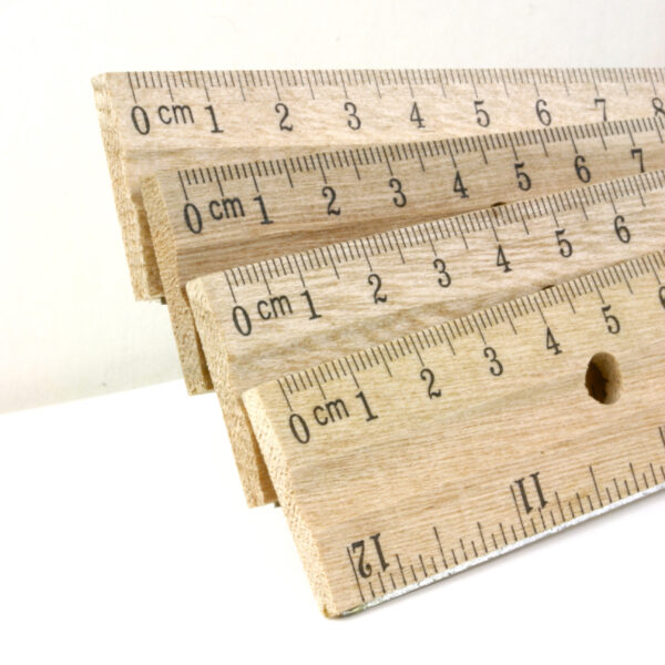 BAZIC 12 (30cm) Wooden Ruler Bazic Products