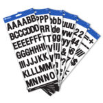 Alphabet Sticker Label, Pack of 242, Black