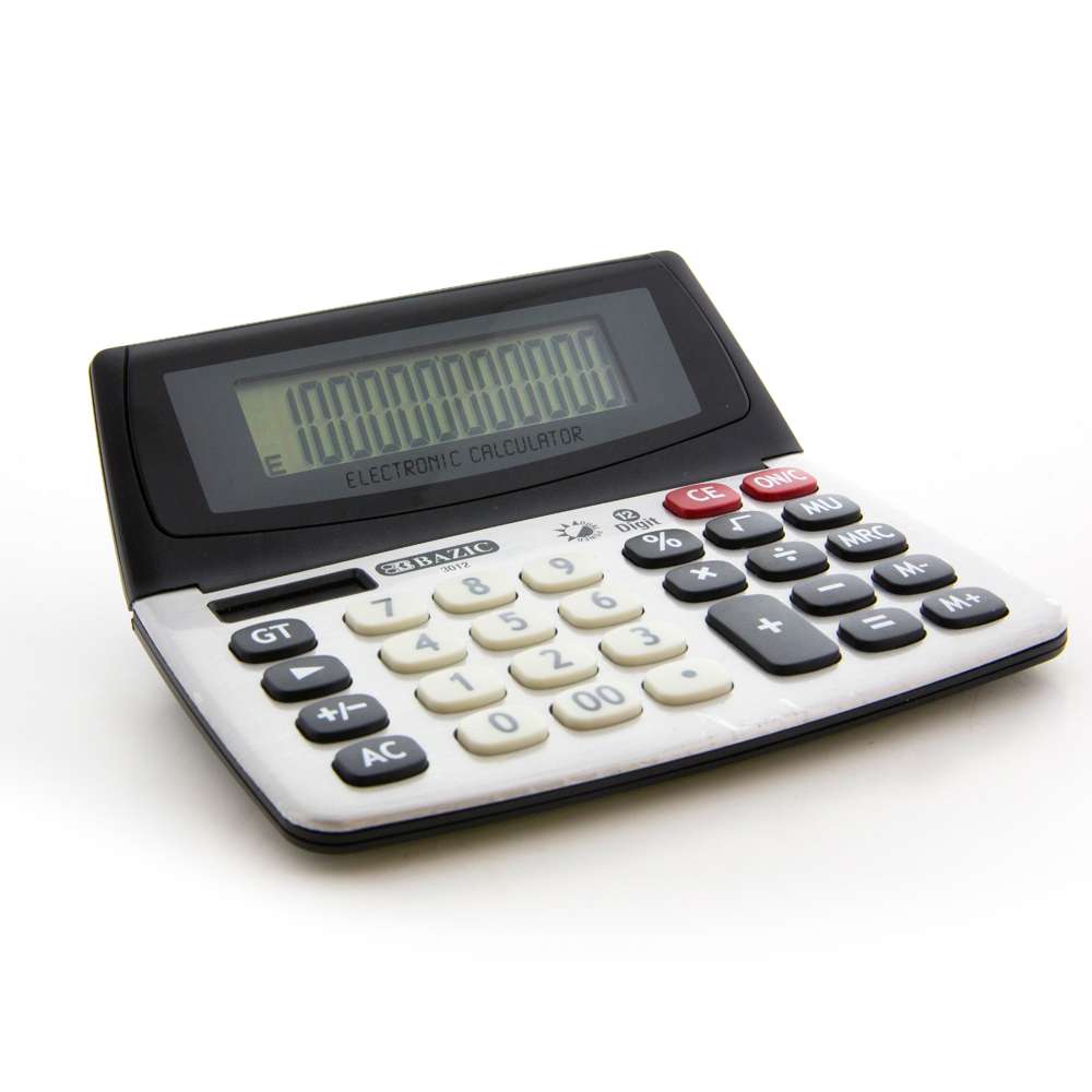 US 833-12 Truly 12Digits Desk-Top Calculator Dual Power Power Switch Office Home 