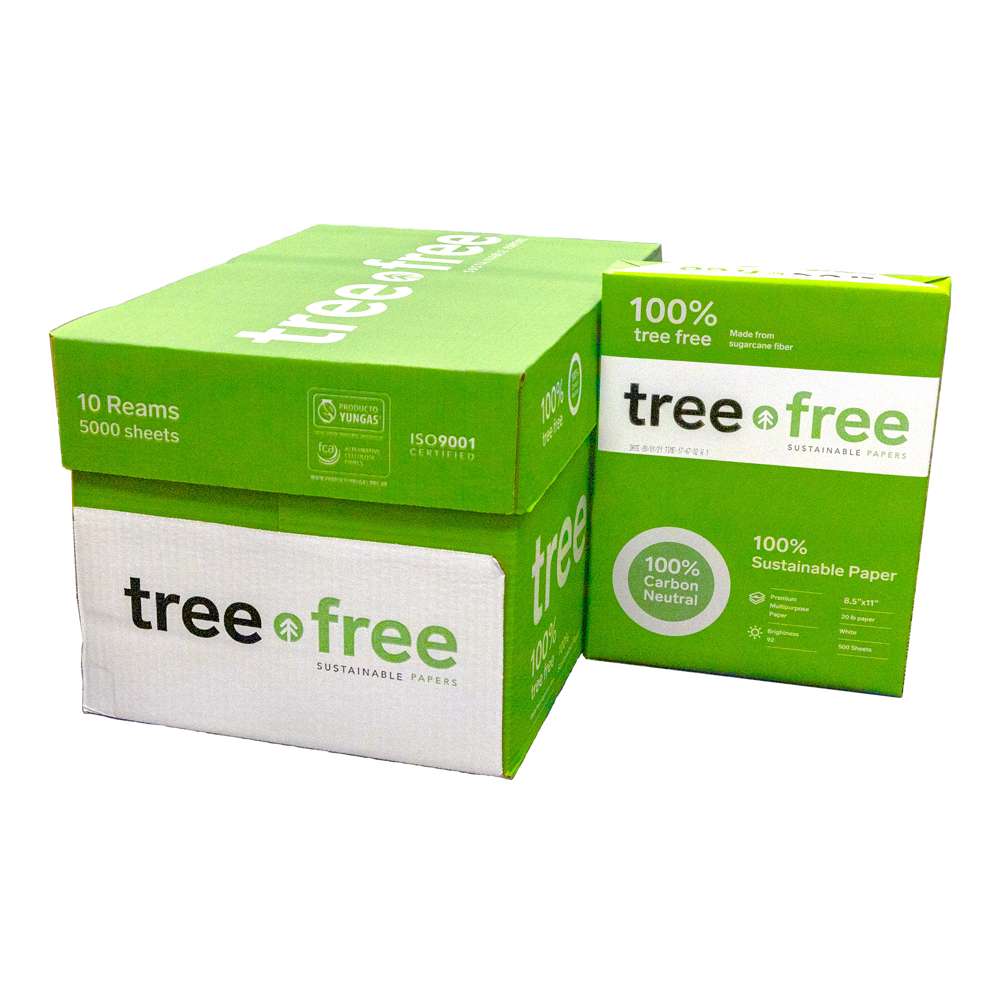 Recycled] TREE FREE (92) 8.5 X 11 White Copy Paper (10 Reams/Case)