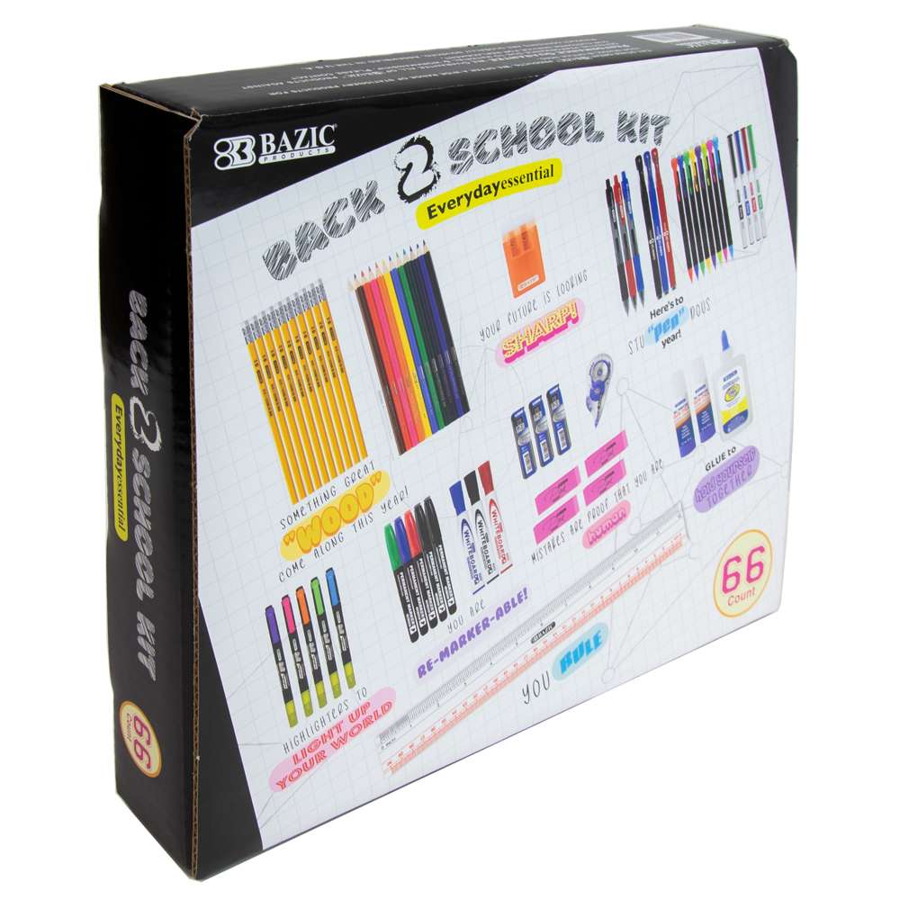 Back To School Kit 66 Pcs  Bazic Products Bazic Products