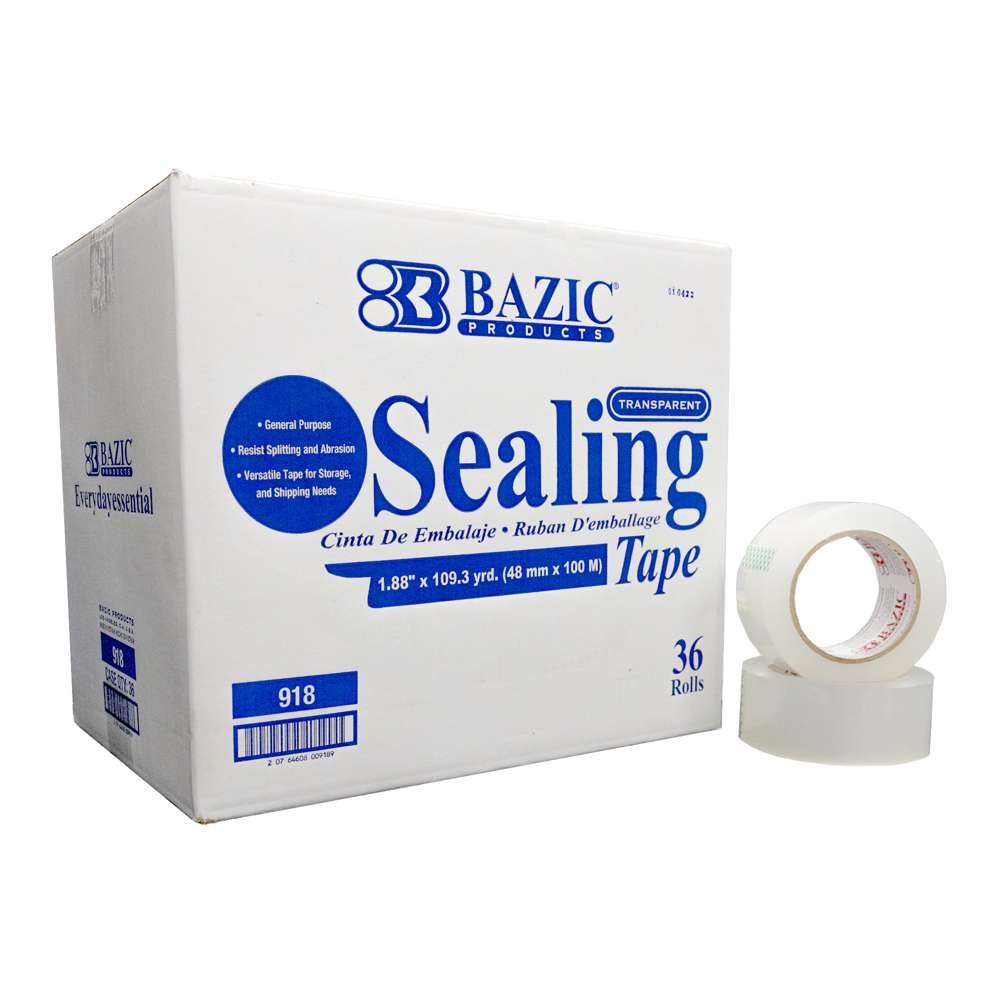 Industrial Clear Packing Tape 1.88″ X 109.3 Yards (36/box)