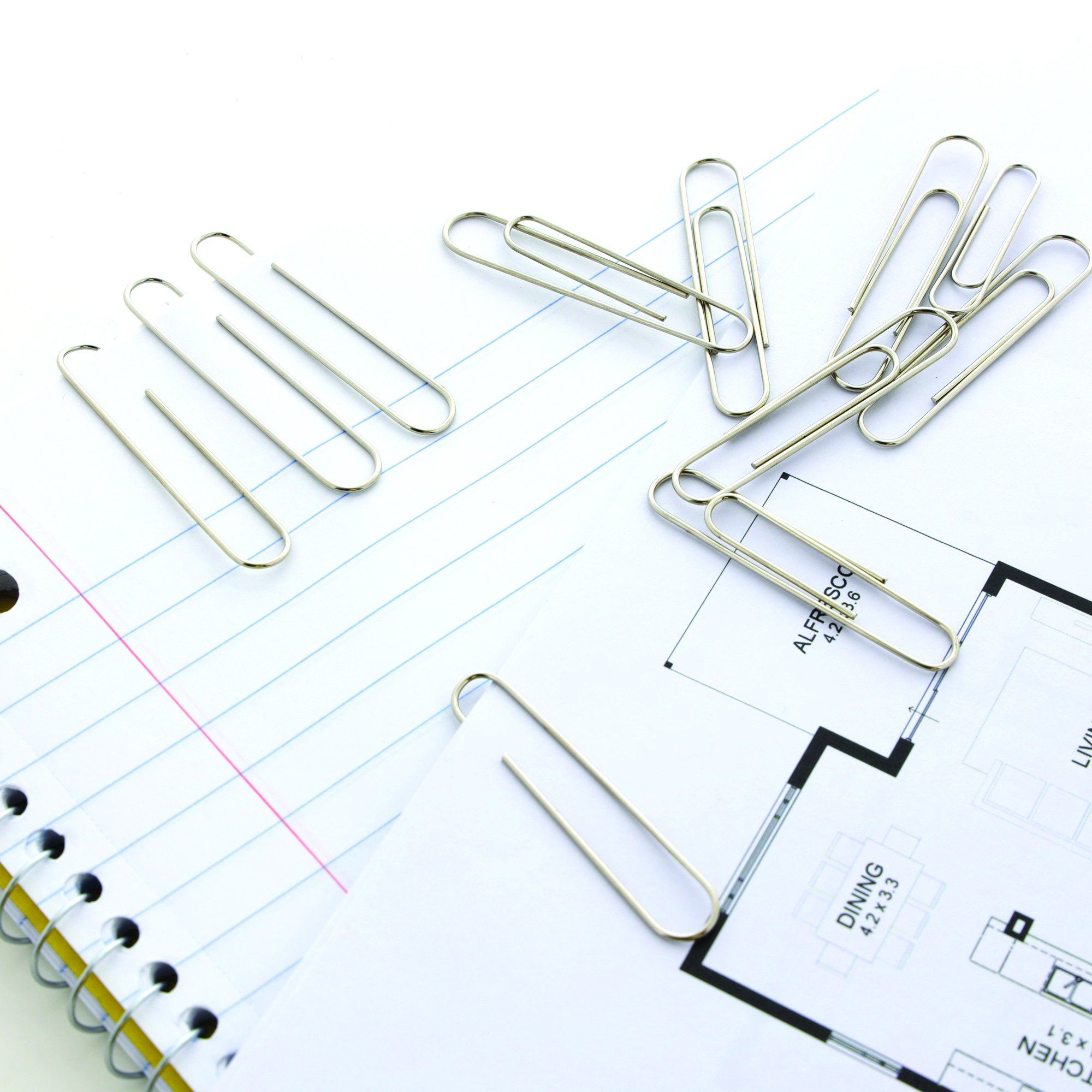 Silver Paper Clip and Daily use Tontomtp Paper Clips School Paper Clip Also Used for Daily DIY 200 Pack Clip Suitable for Office Paperclips 