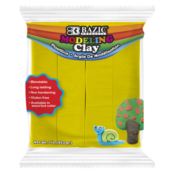 BAZIC 1 lb Yellow Modeling Clay Bazic Products