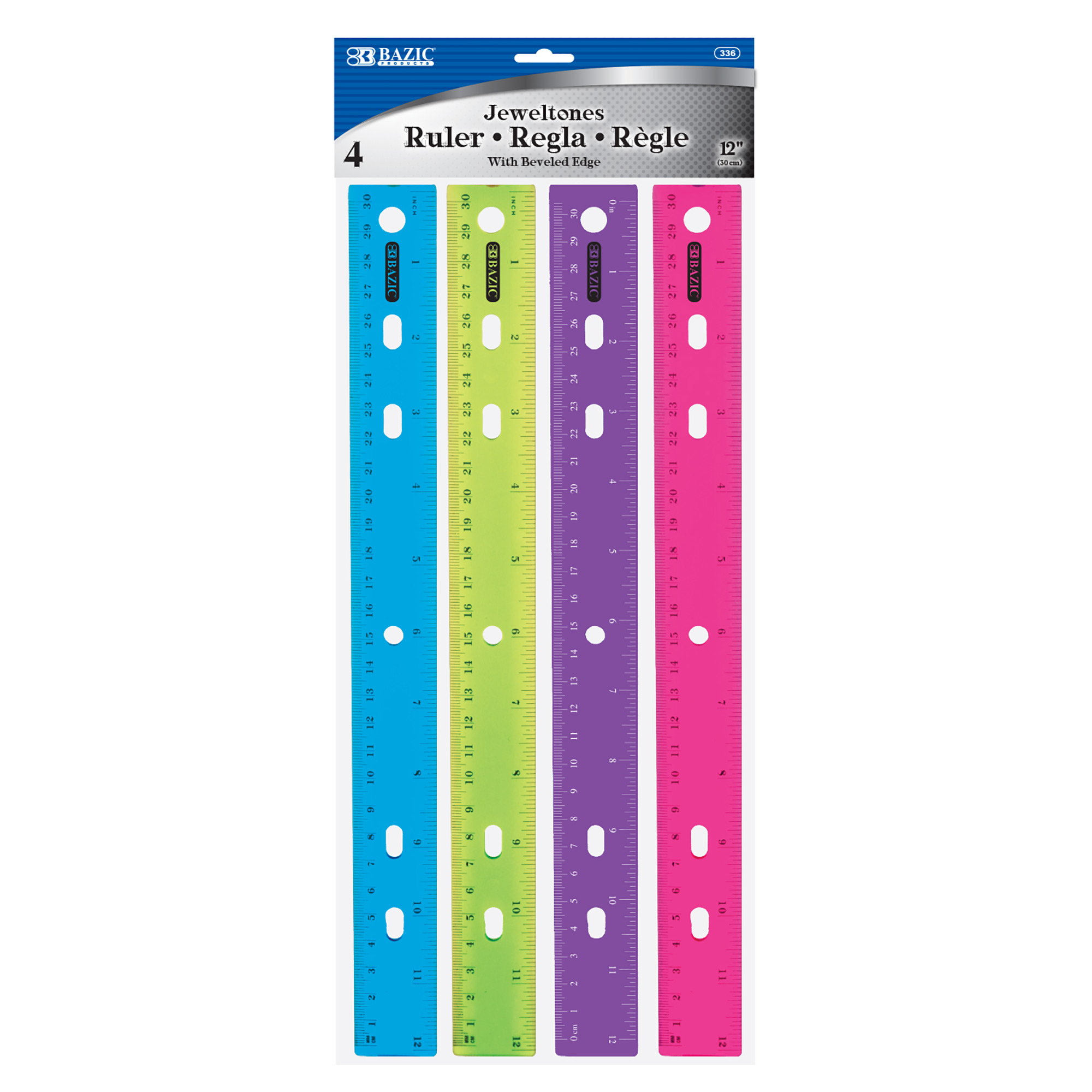 Acrimet Ruler 12 Inches and 30 cm (Solid Assorted Color) (6 Pack)