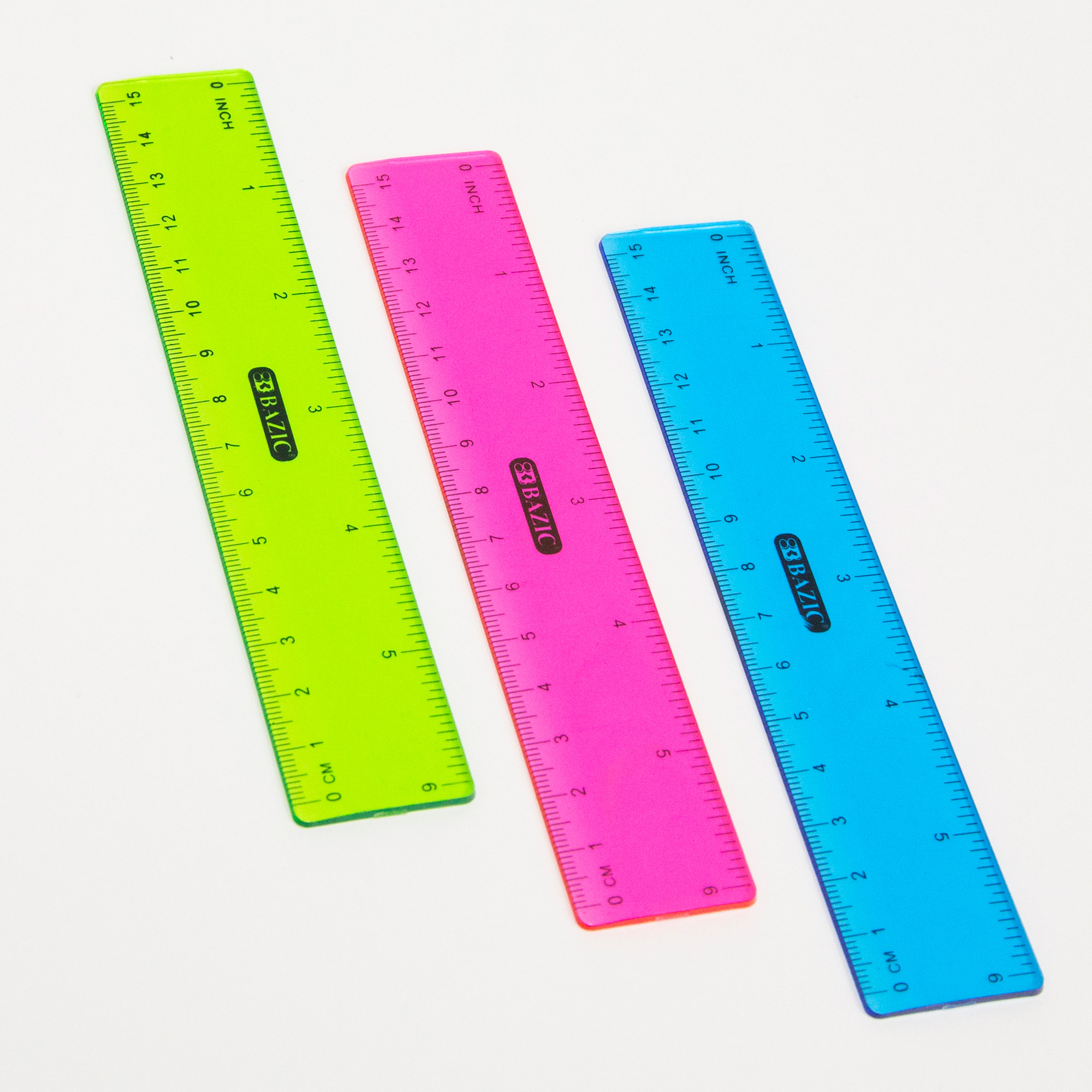BAZIC Claro 12 (30cm) Transparent Plastic Ruler Bazic Products