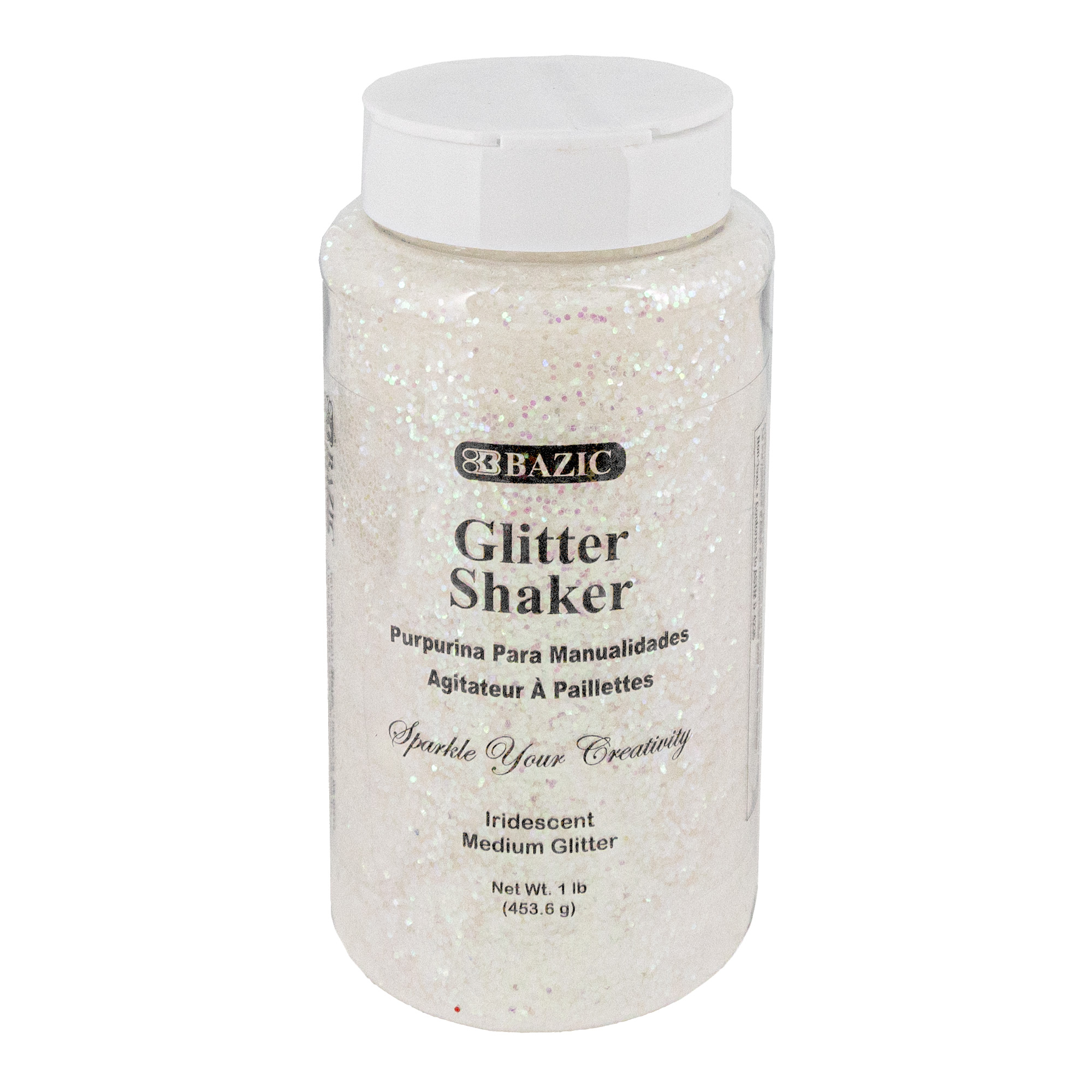 16 ounce Silver Glitter Shaker Bottle