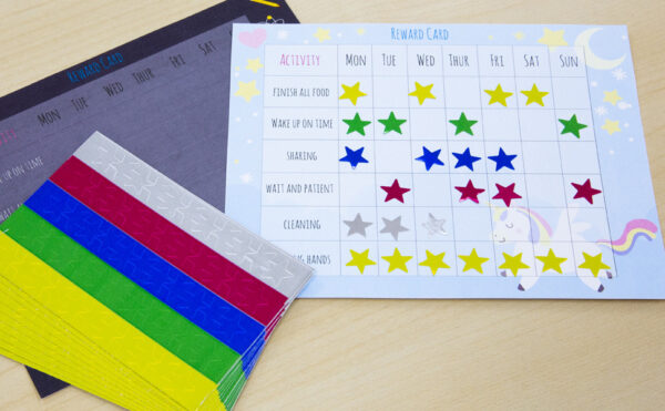 Glitter Star Sticker Sheet Self Adhesive Stick On Card Making