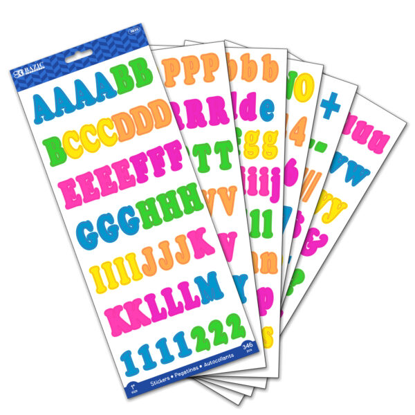 Alphabet, Letter & Number Stickers - Sticker Planet