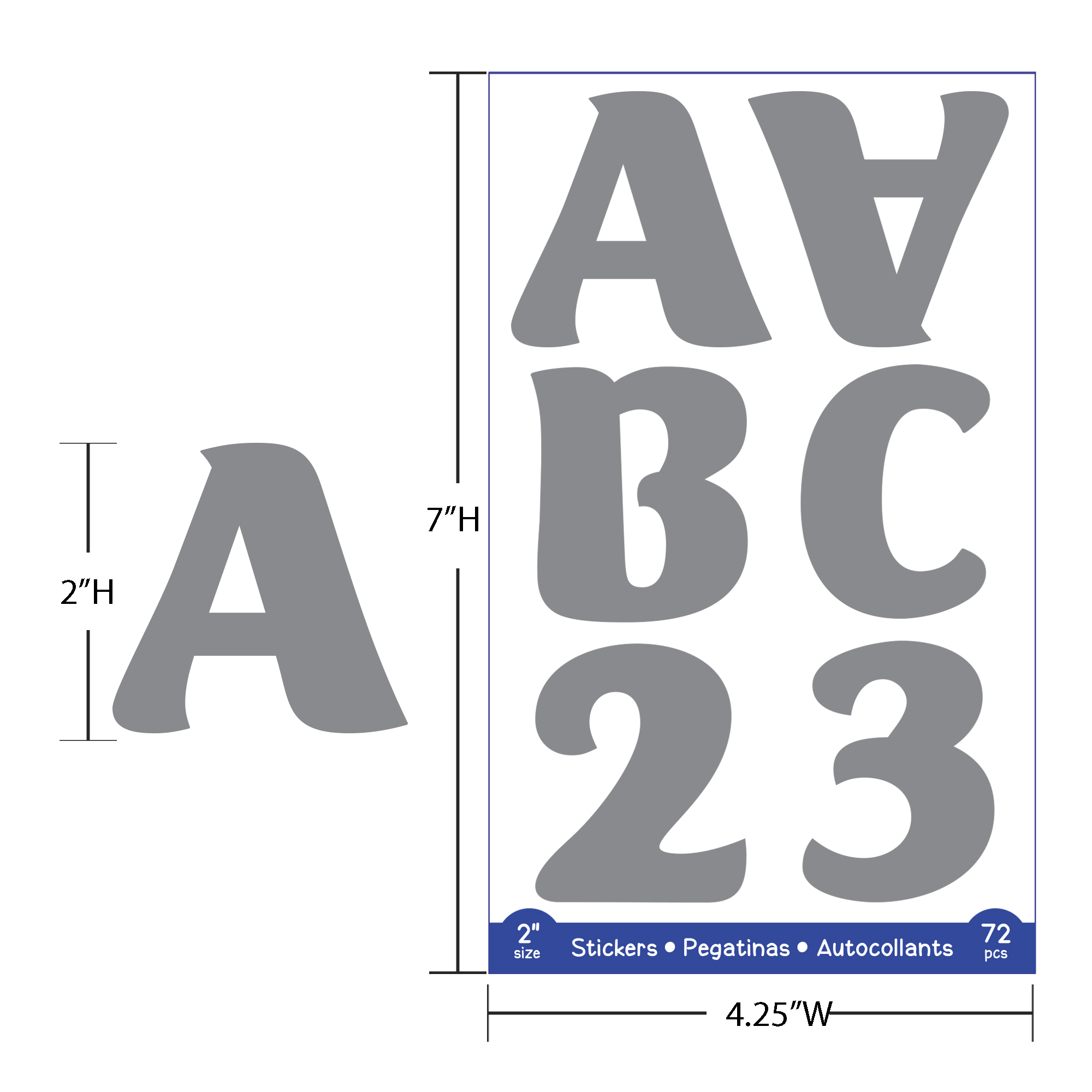 BAZIC Alphabet & Number 2 Black Color (10 SHEETS) - Bazicstore