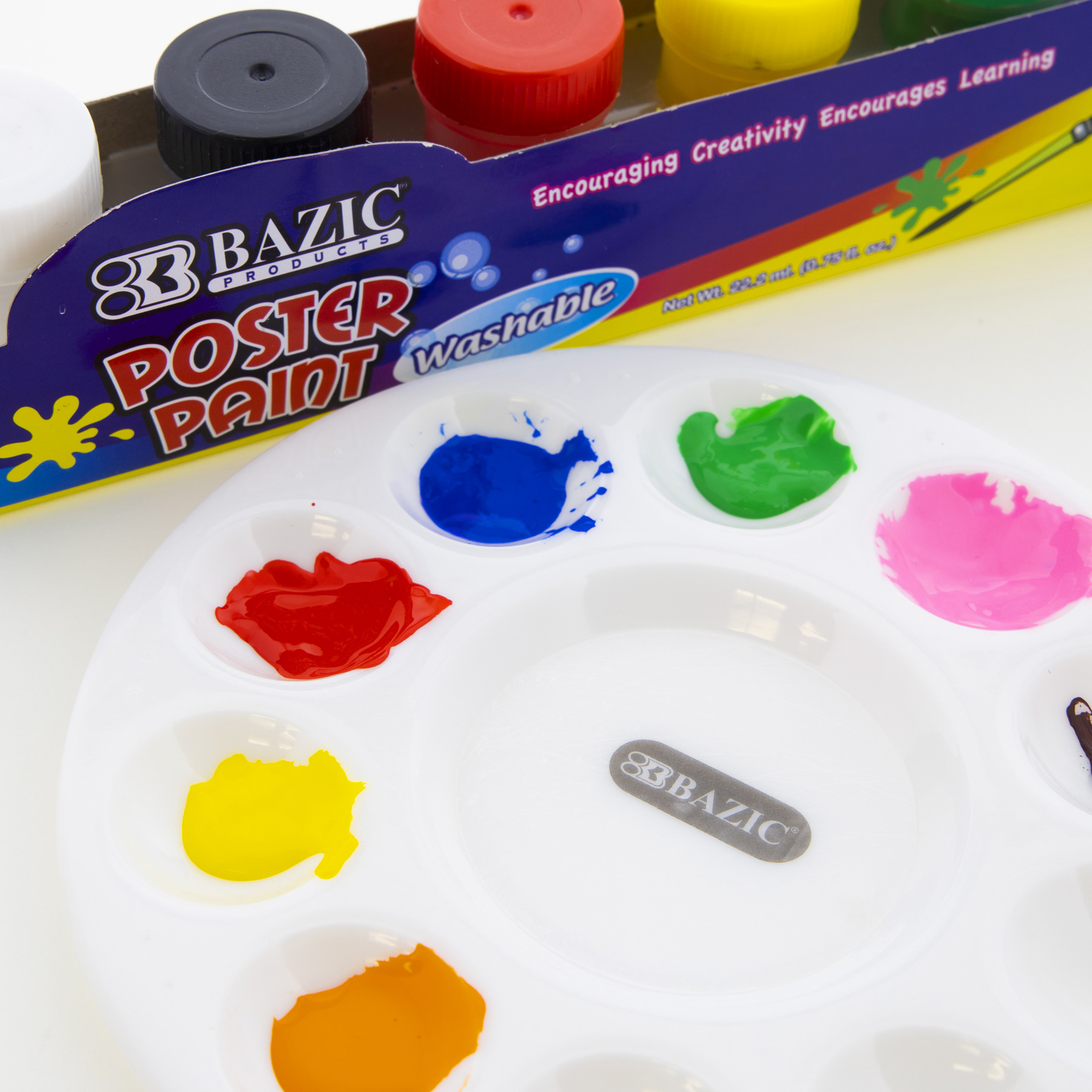 Round 10 Well Plastic Paint Palette for Crafting Painting Sorting Beads Art  