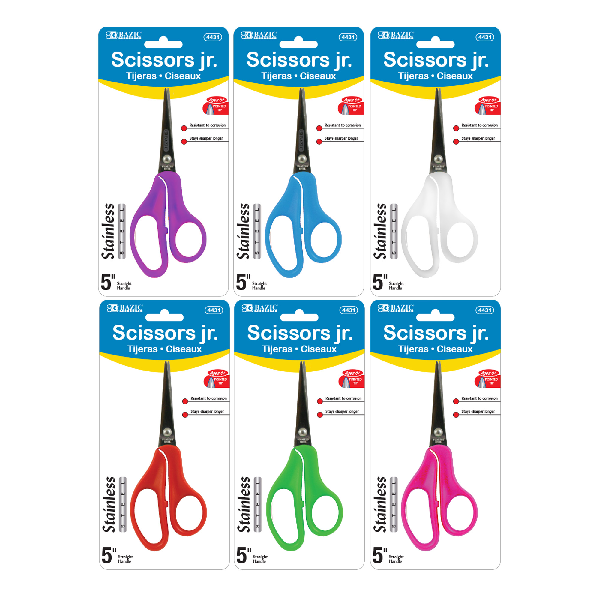 BAZIC 8 Stainless Steel Scissors Bazic Products