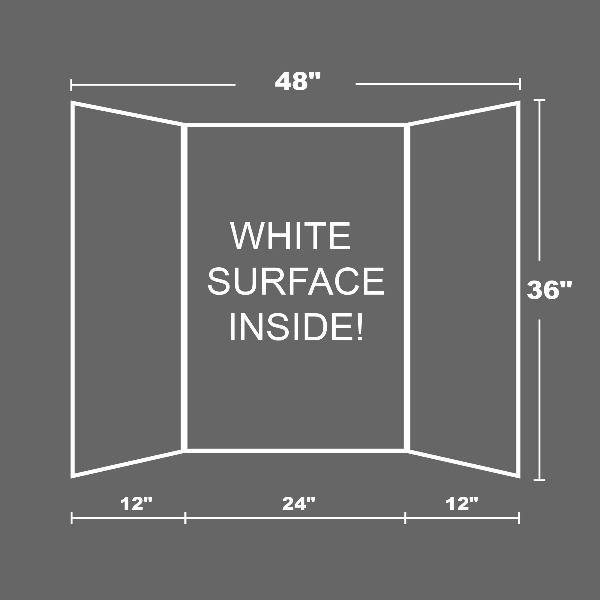 Bazic 36 x 48 Black Tri-Fold Corrugated Presentation Board(Pack of 24)
