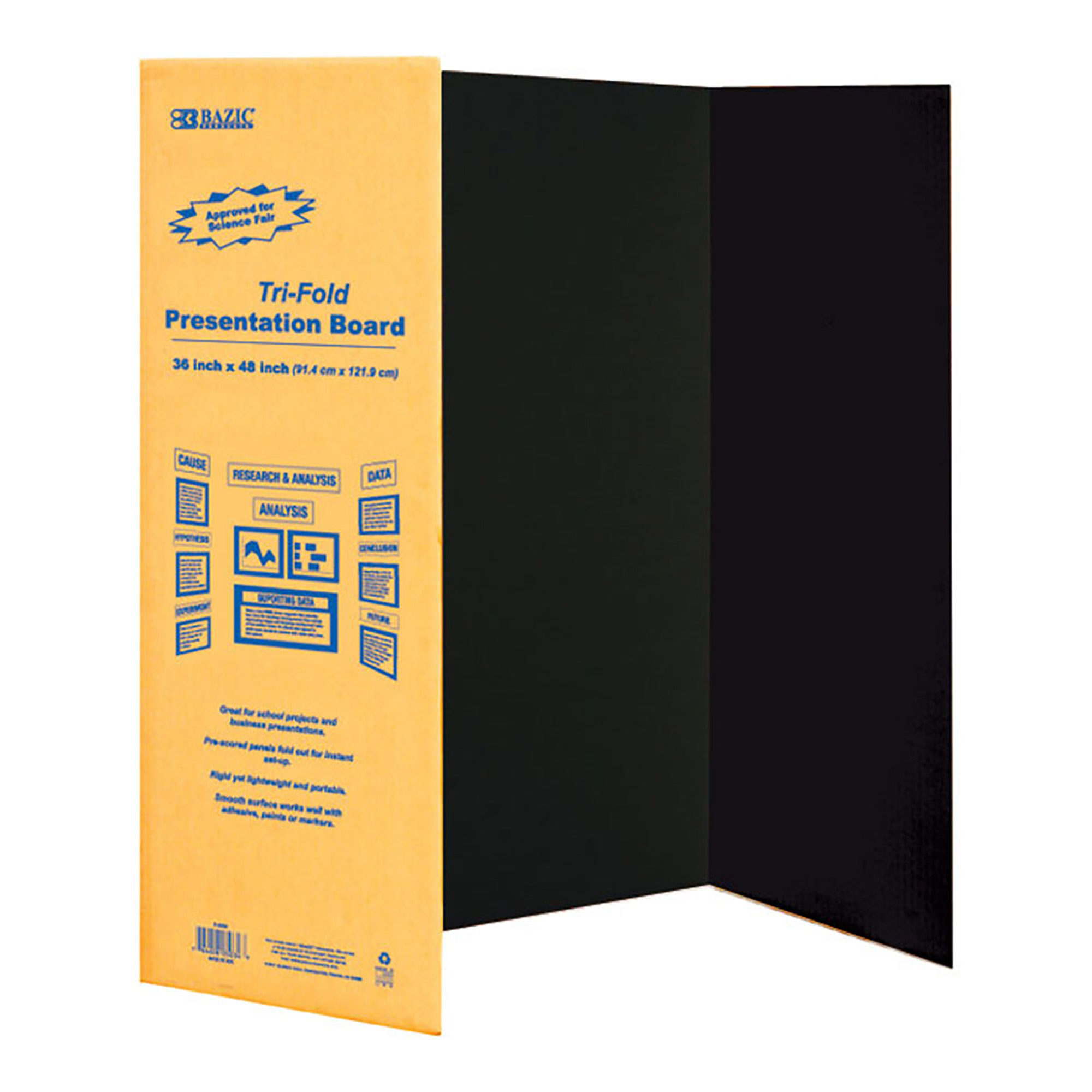 3-Pack BAZIC Tri-Fold Corrugated Presentation Board 36 x 48 Inch 
