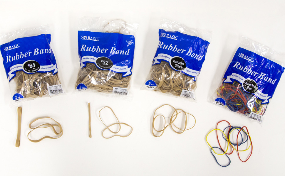Large Mixed Rubber Bands