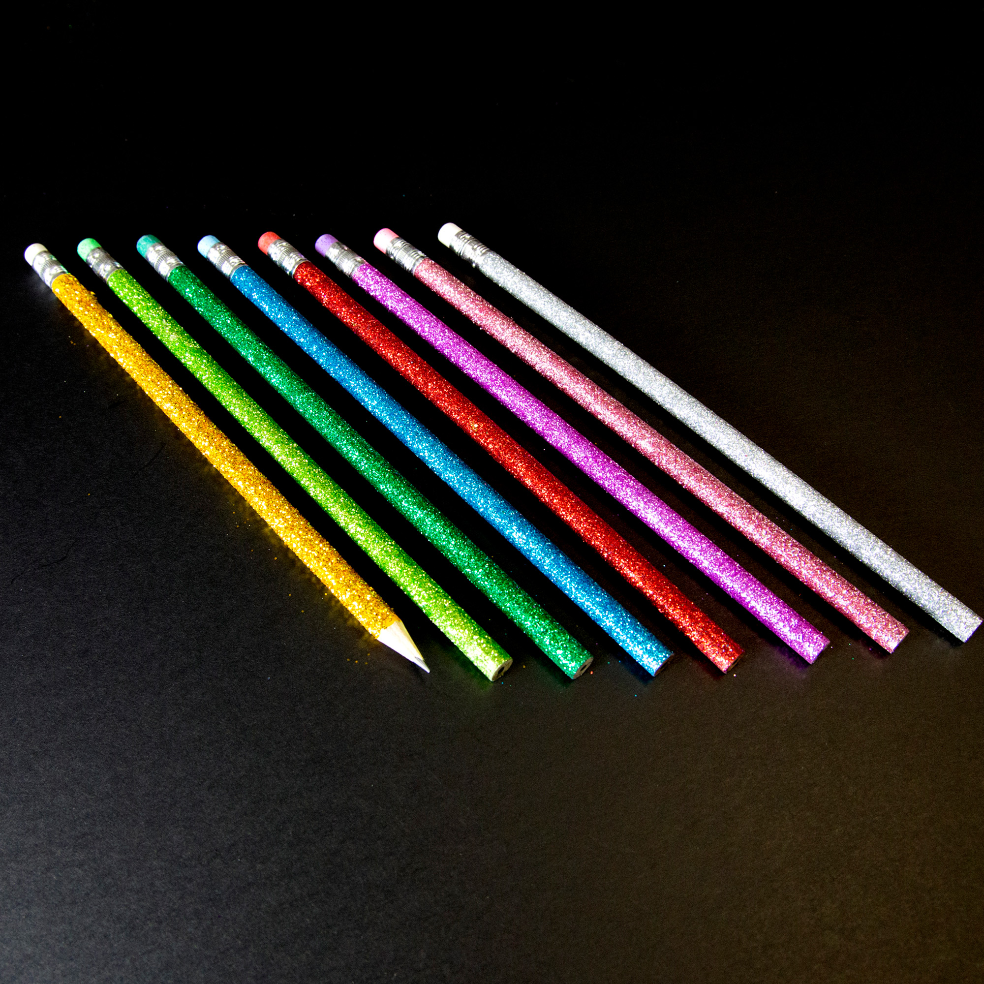 BAZIC Metallic Glitter Wood Pencil w/ Eraser (8/Pack) Bazic Products