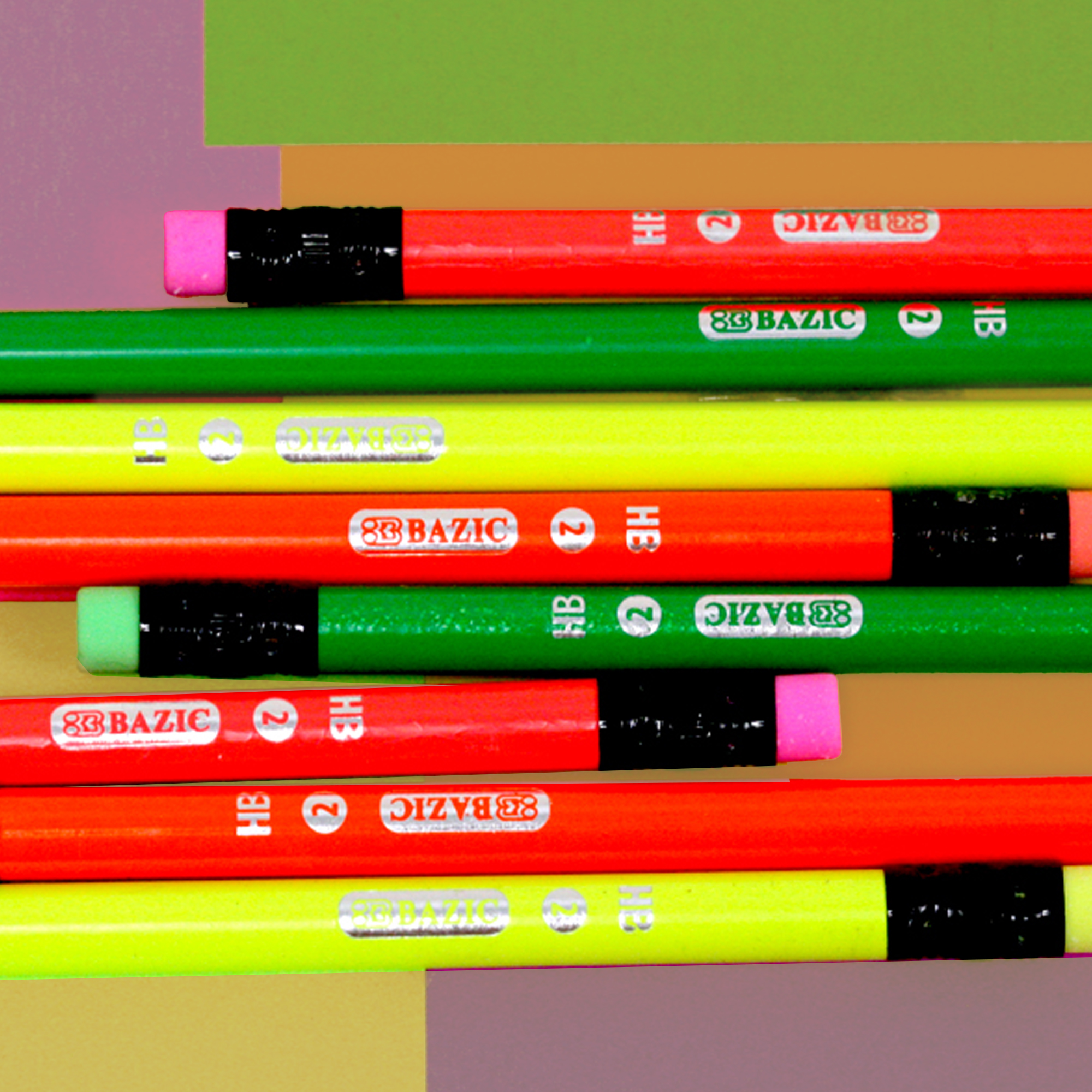 BAZIC Wood Pencil Glitter Metallic Pencils, Latex Free Eraser, Unsharpened  Rewards Glitter Pencil for Kids Student Artist (8/Pack), 2-Packs