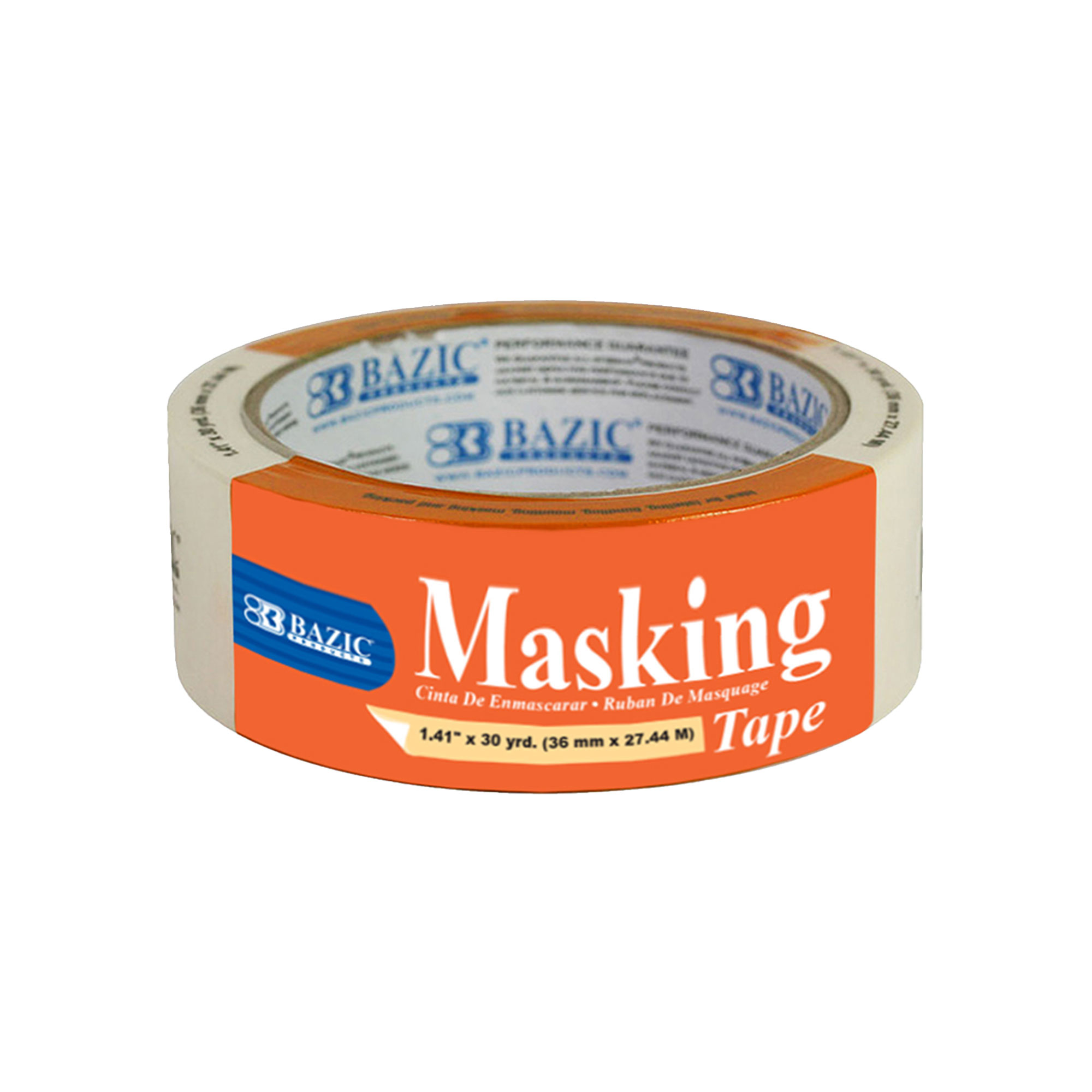 Bangkit Bazic 1.41 inch x 1080 inch (30 Yards) General Purpose Masking Tape Pack of - 36