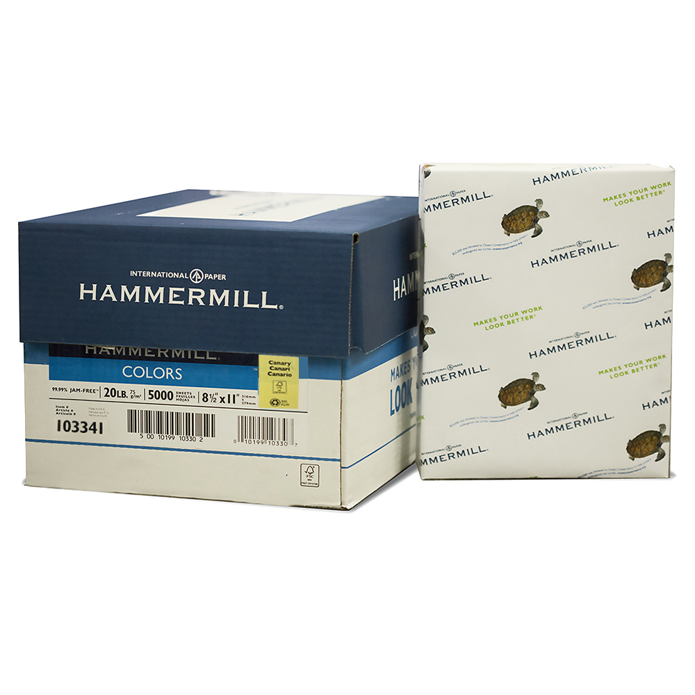 HAMMERMILL 8.5″ X 11″ Canary Colored Paper (10 Reams/Case)