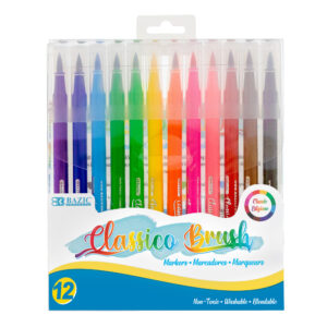 BAZIC 12 Color Washable Fiber Tip Pen Bazic Products