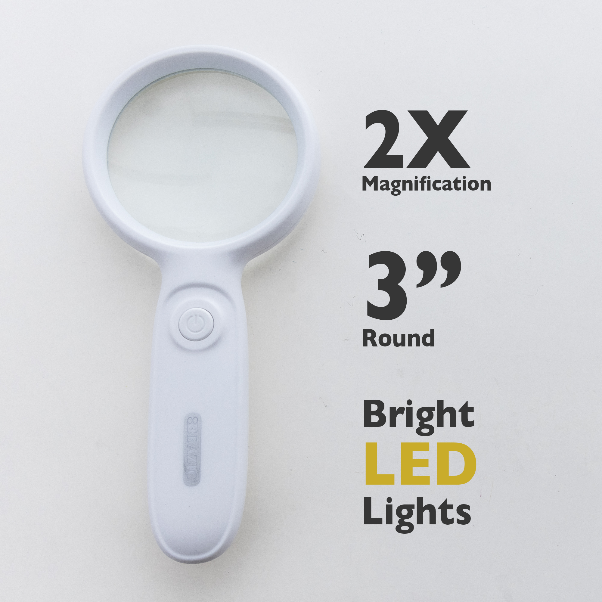 Delixike 200% Magnifying Glasses with Light,Led Lighted