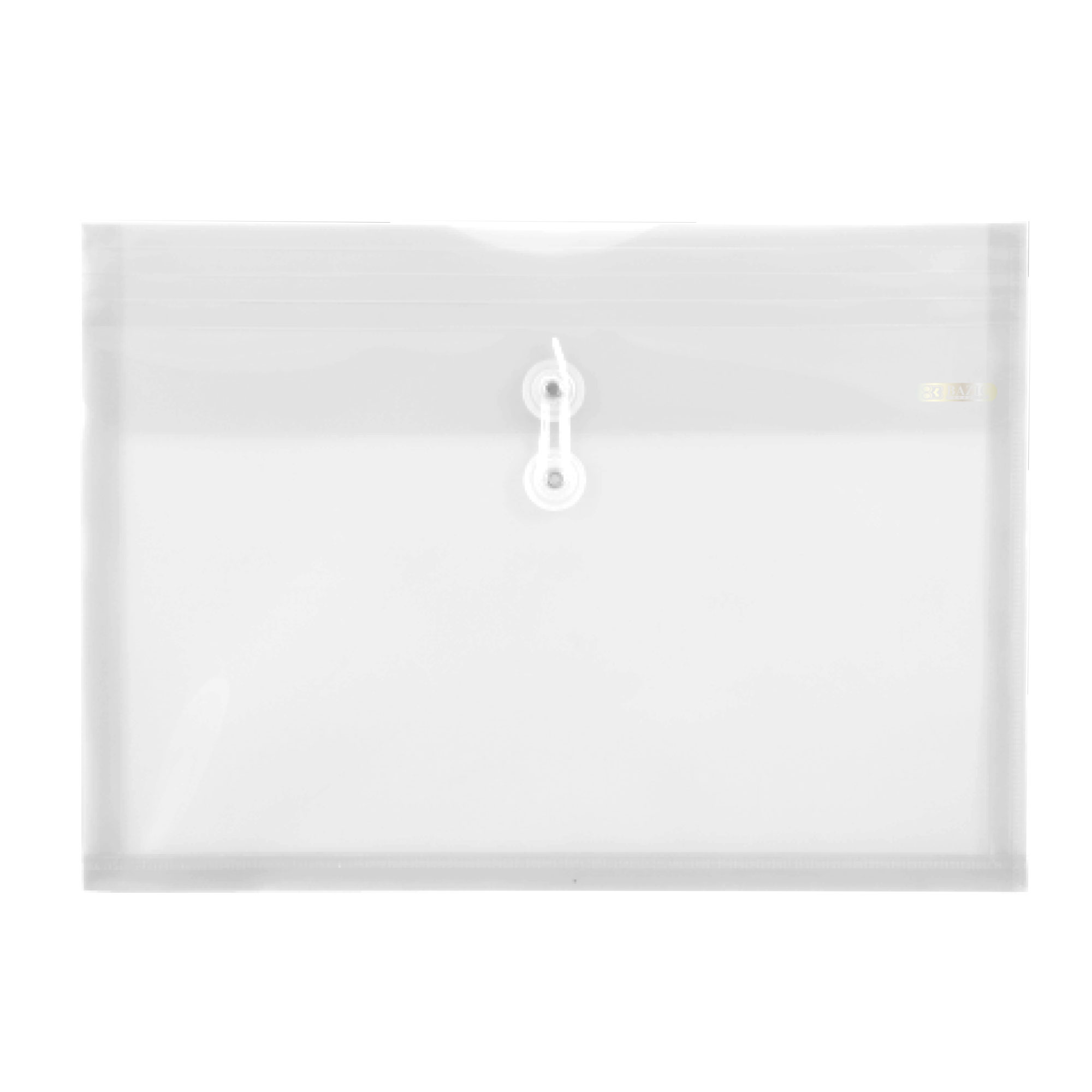 Document Holder Clear Side Loading Letter Size String Envelope w/ PDQ