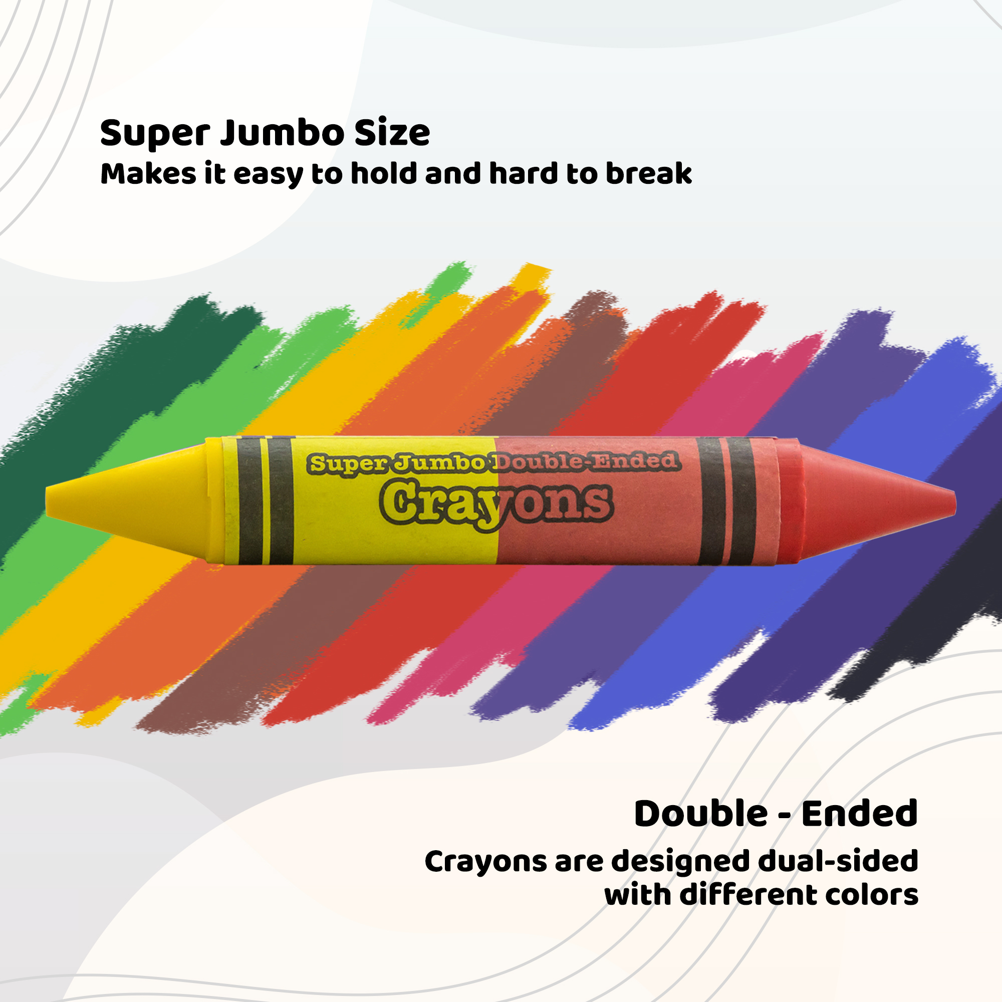 DD Discounts 368195 BAZIC 12 Color Premium Quality Jumbo Crayon Case of 72  for sale online
