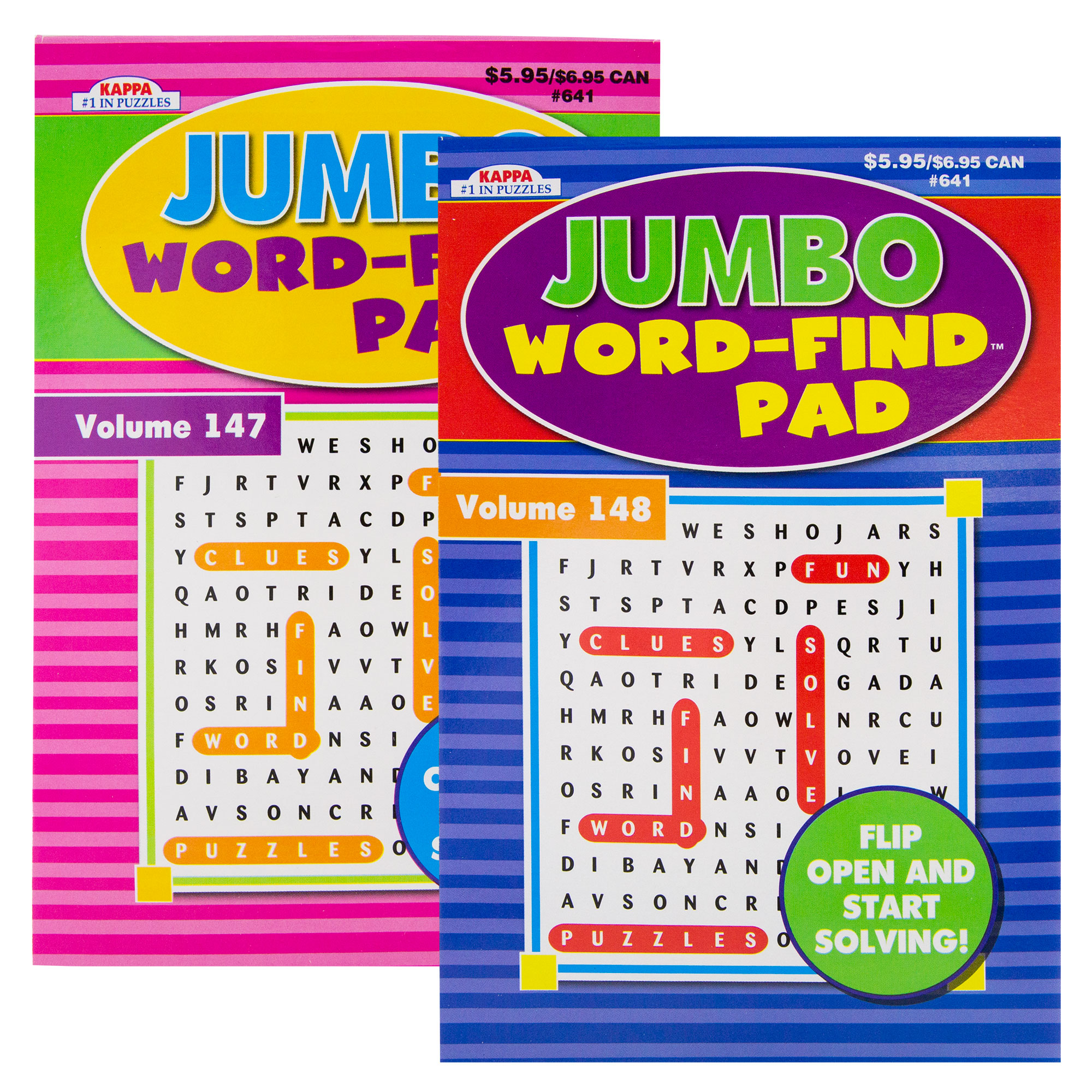 Puzzles Digest Size KAPPA Jumbo Word Find Pad