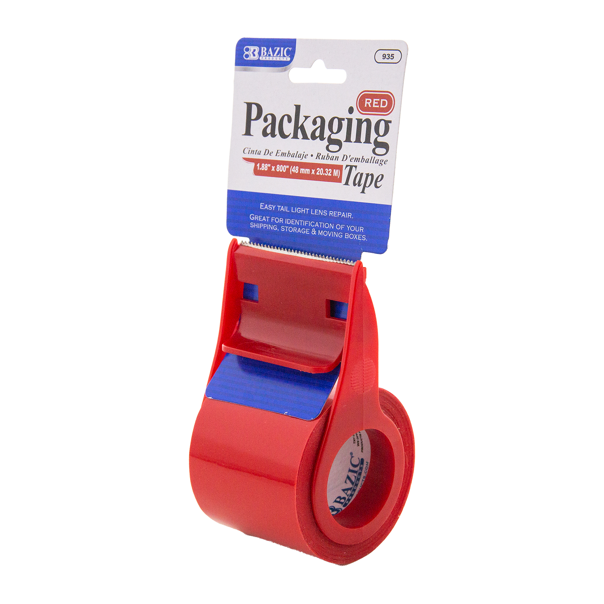 Packing Tape Red w/ Dispenser 1.88″ X 800″